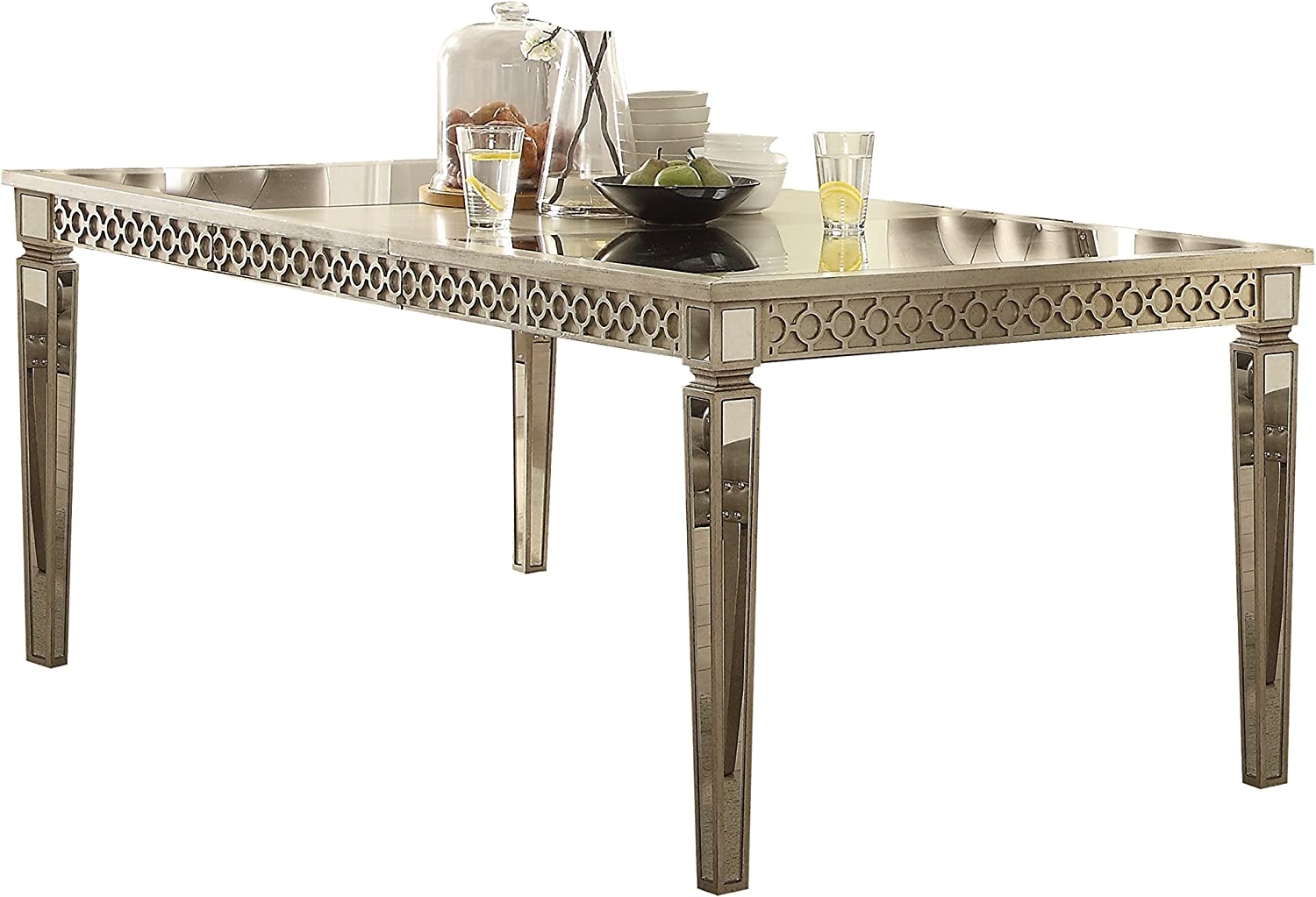 Kacela Wood/Mirror Extendable Dining Room Set