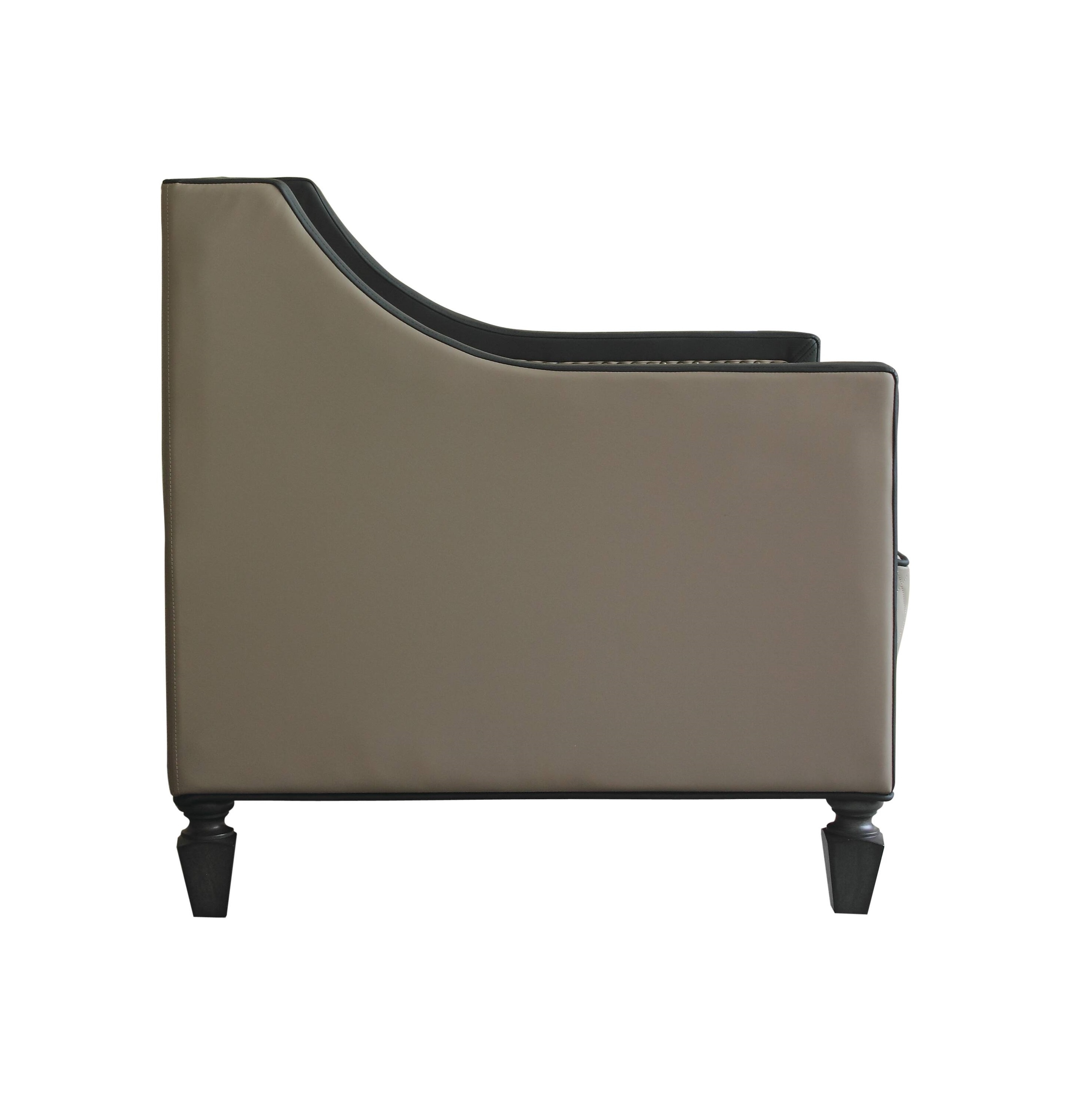House Beatrice Leather-Aire Tufted Living Room Set