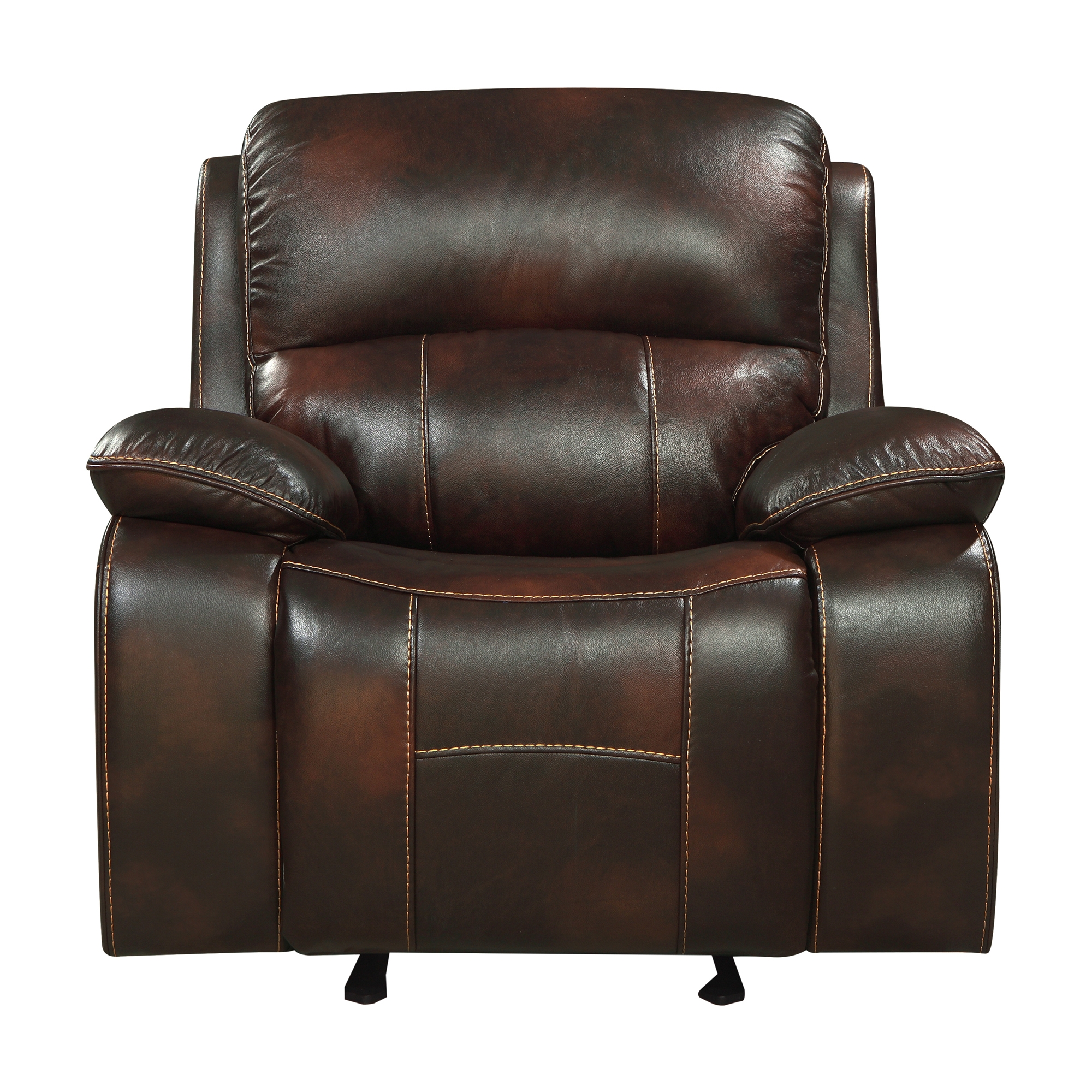 Mahala Leather/Bi-Cast Vinyl Glider Recliner Chair