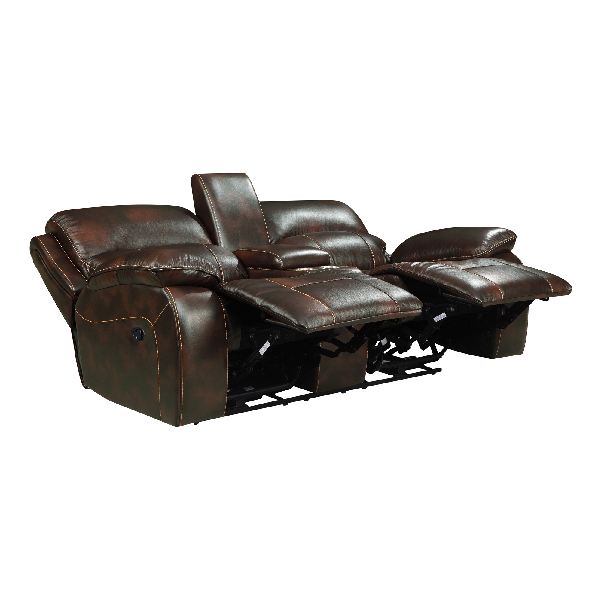 Mahala Leather/Bi-Cast Vinyl Double Reclining Loveseat