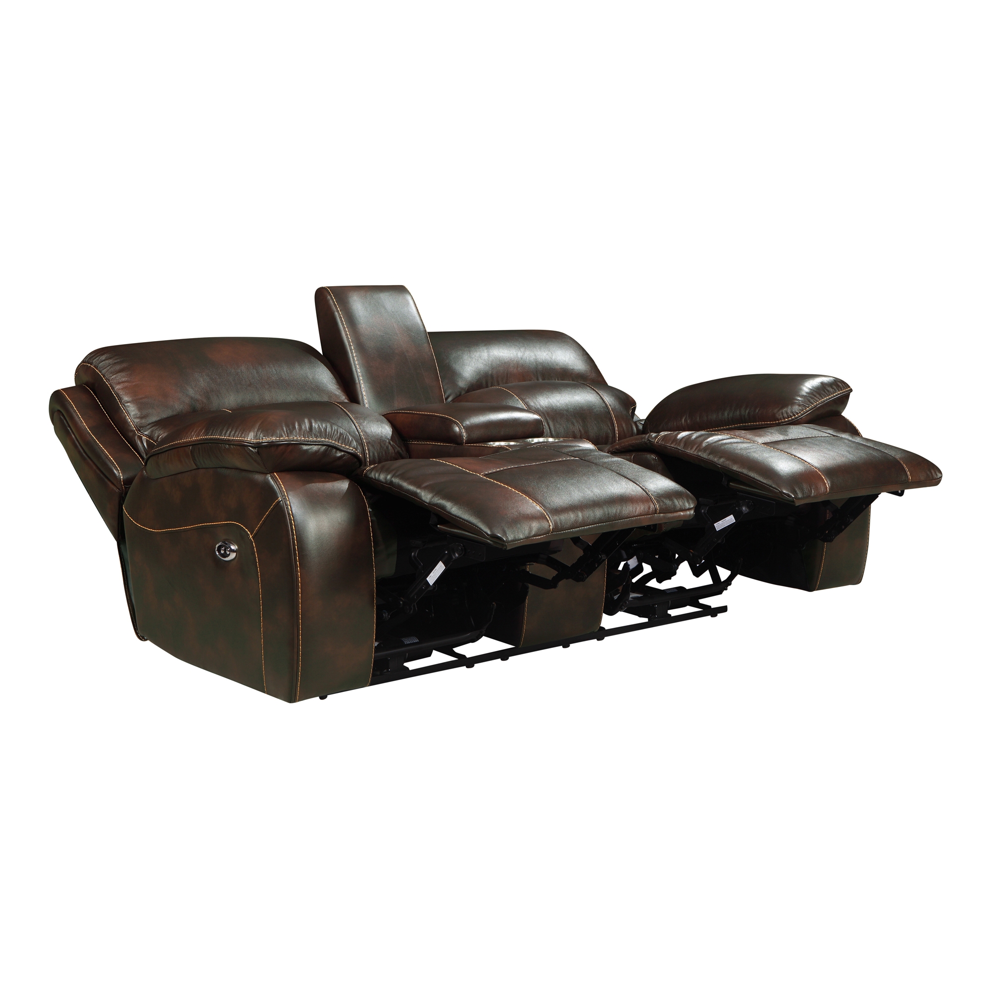 Mahala Leather/Bi-Cast Vinyl Double Reclining Loveseat