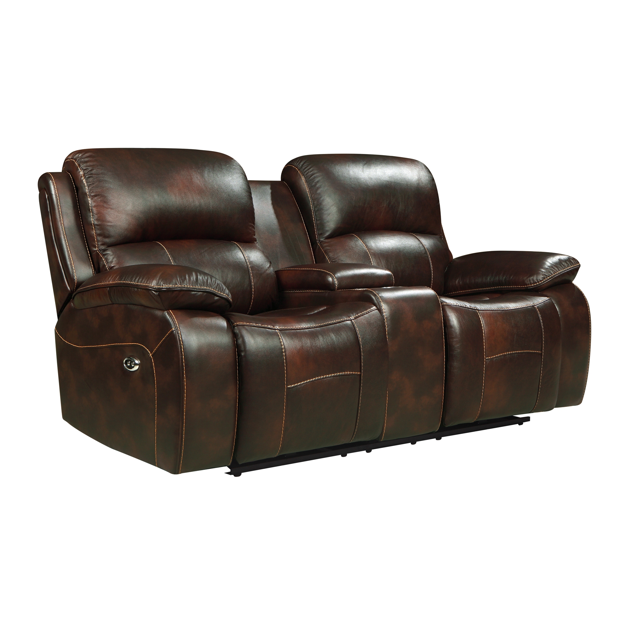 Mahala Leather/Bi-Cast Vinyl Double Reclining Loveseat