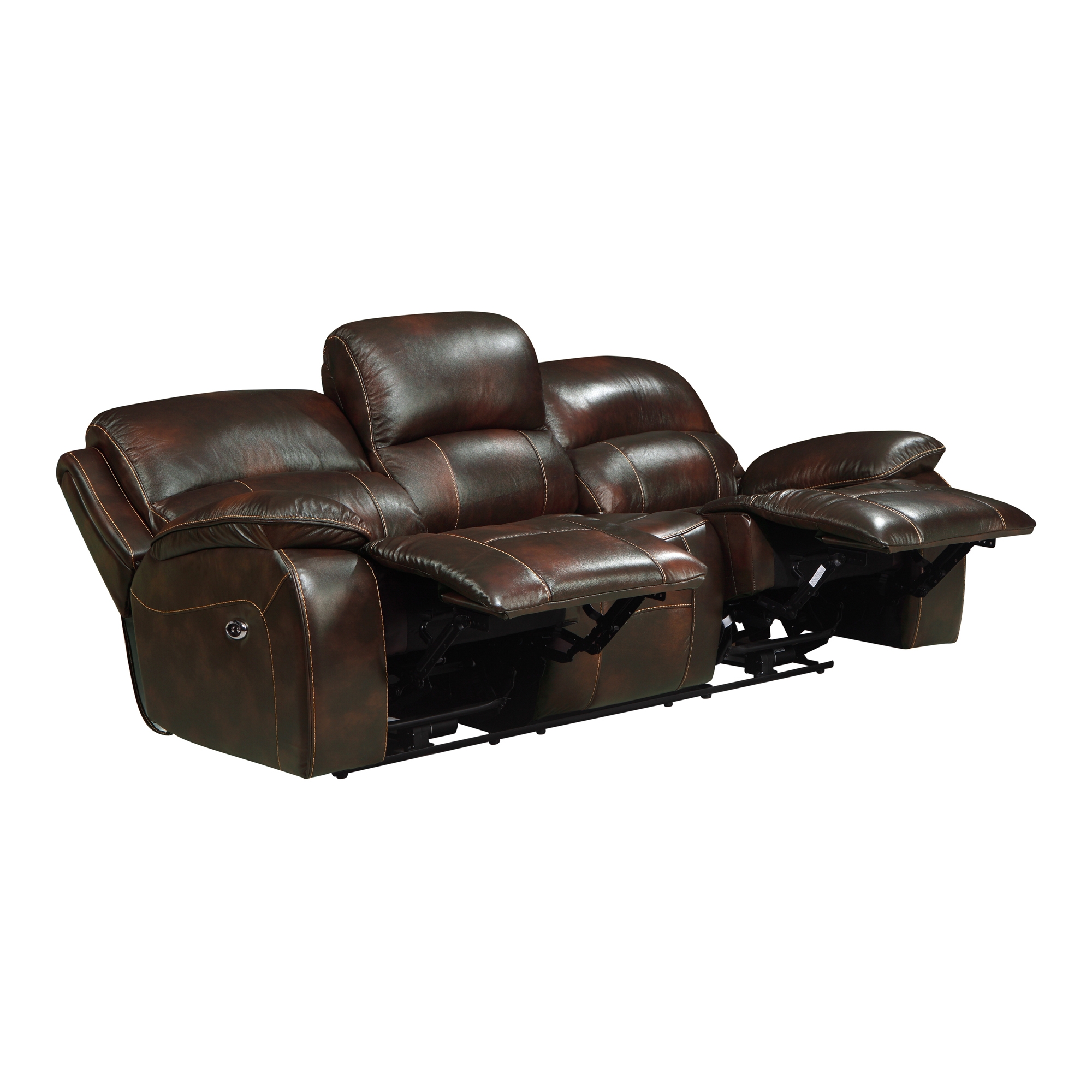 Mahala Leather/Bi-Cast Vinyl Power Double Reclining Sofa