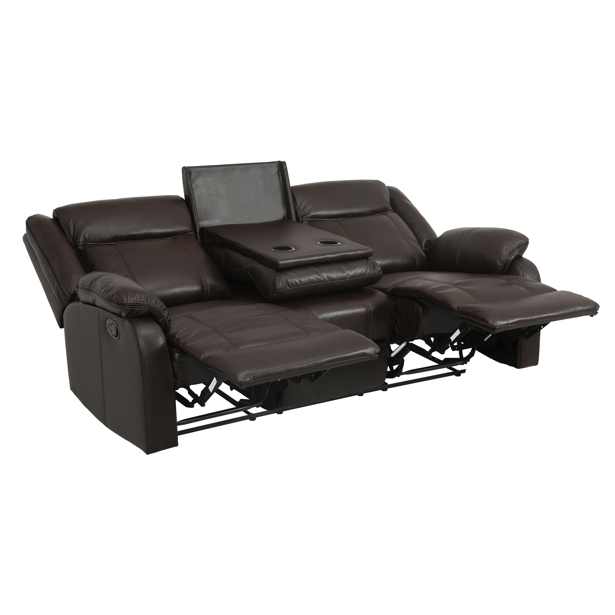 Jude Leatherette Double Reclining Sofa