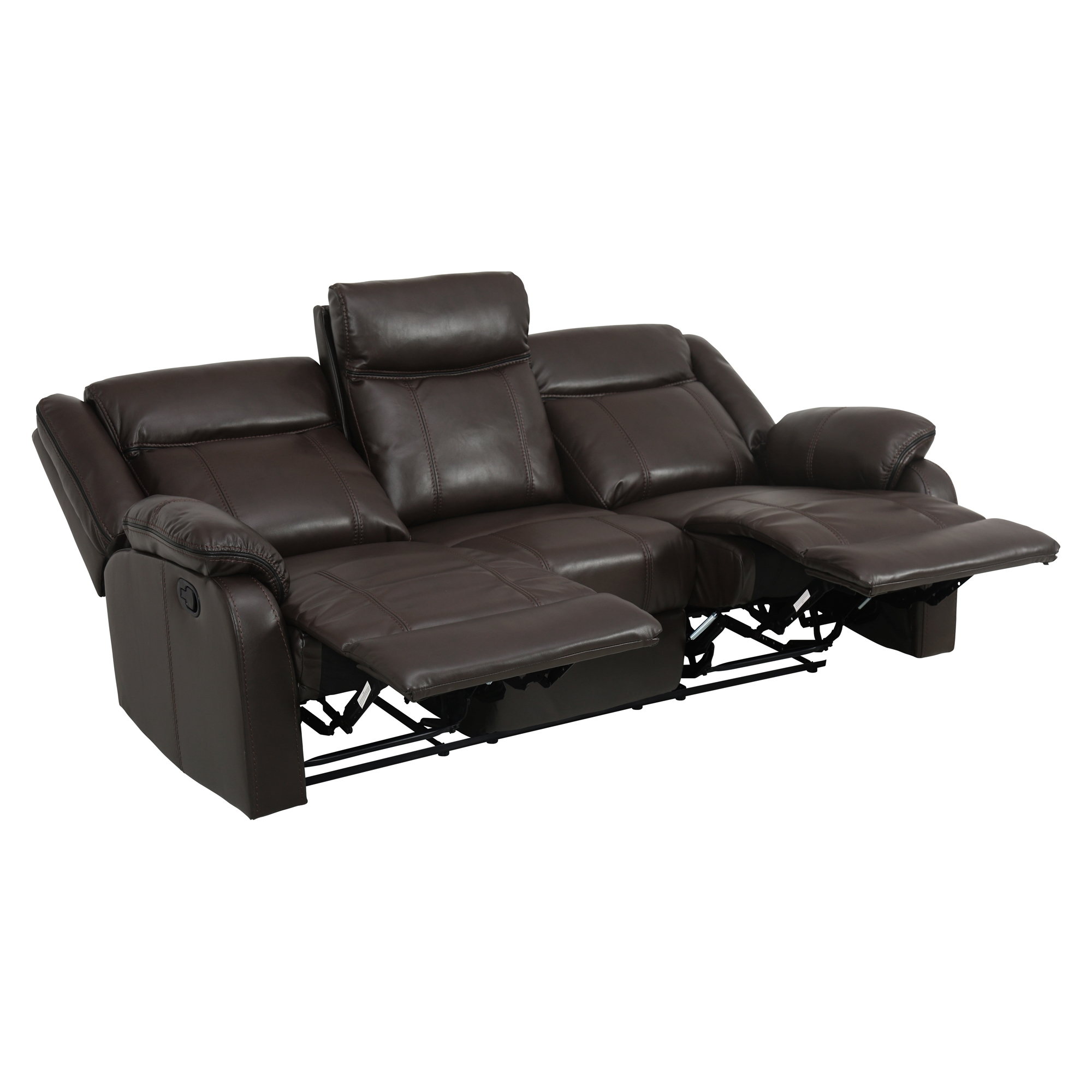 Jude Leatherette Double Reclining Sofa