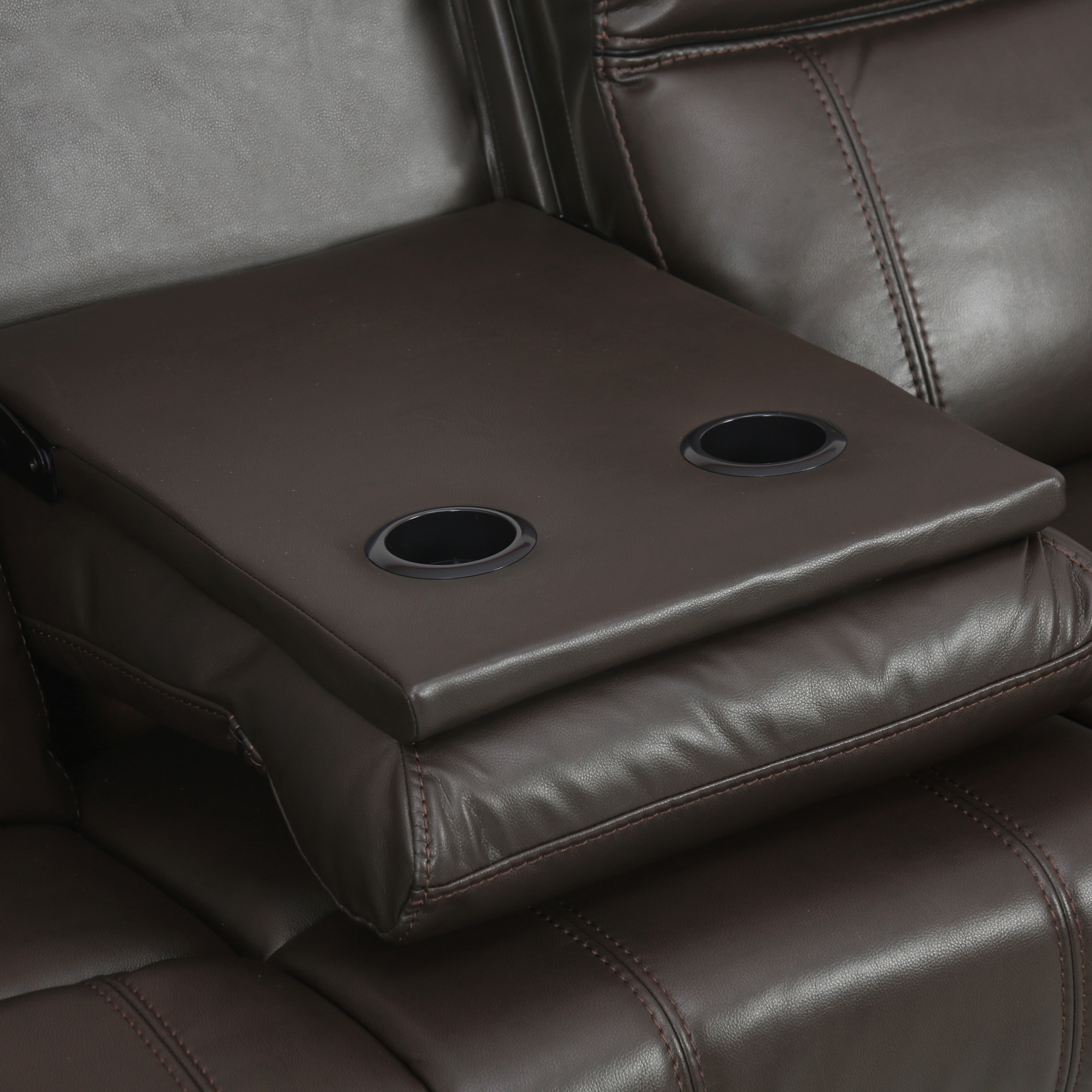 Jude Leatherette Double Reclining Sofa
