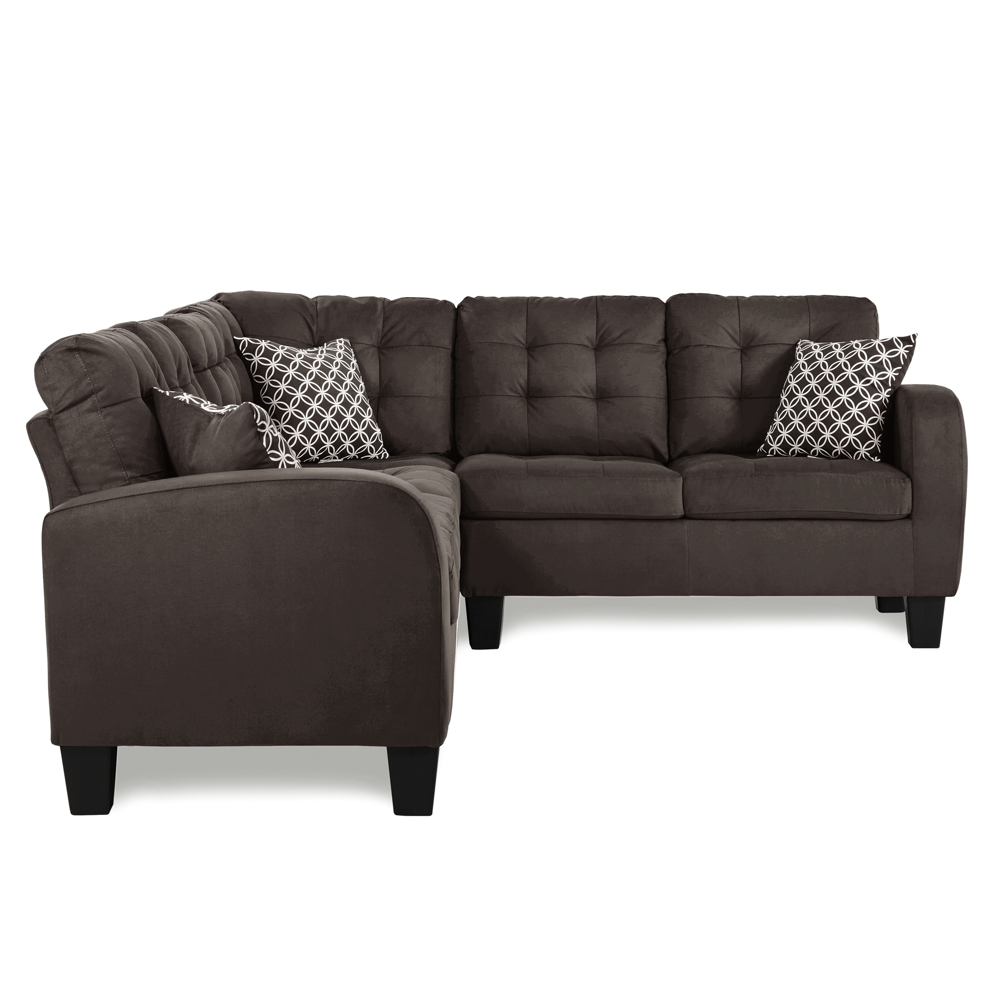 Sinclair Polyester Fabric/Wood Sectional Sofa