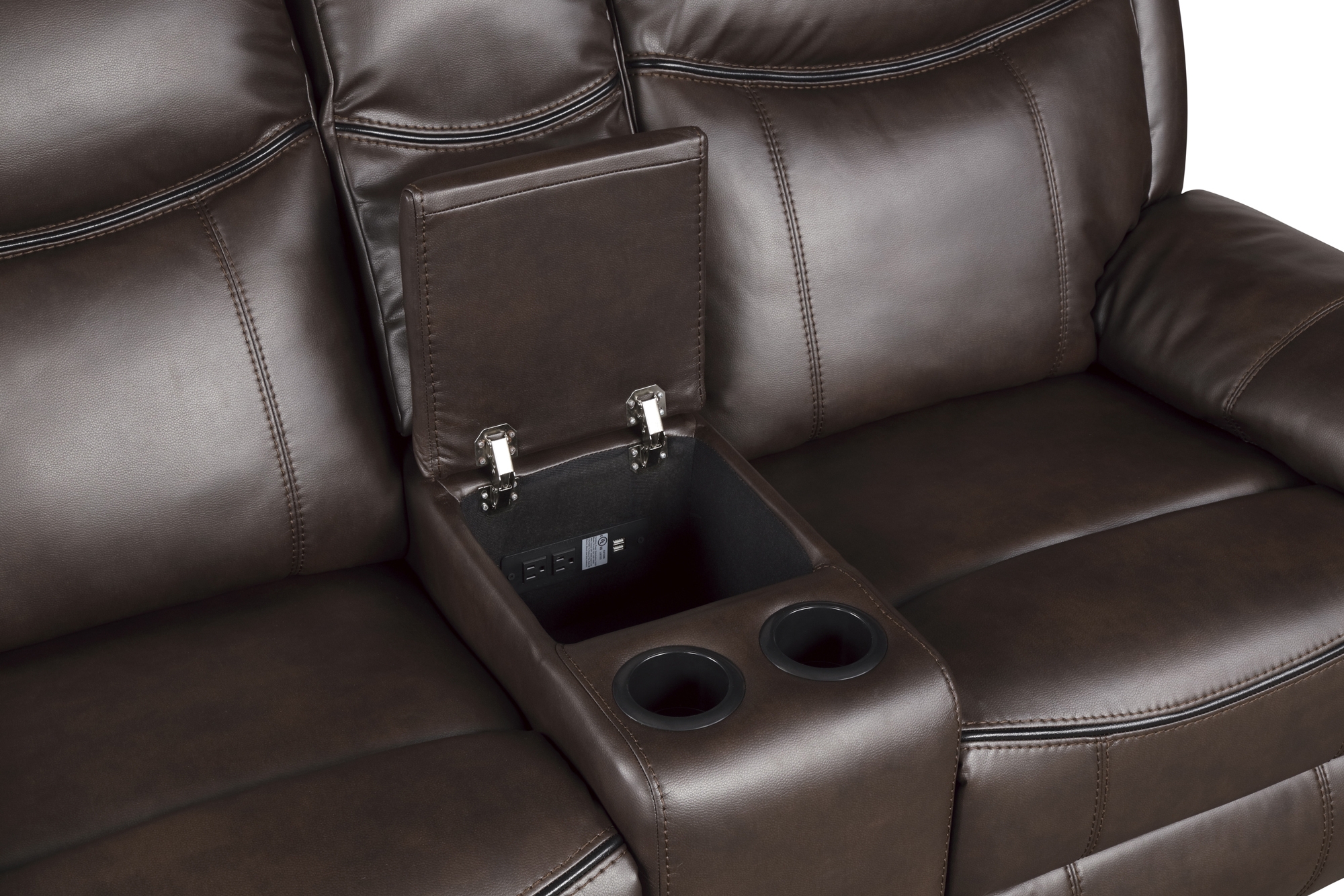 Aram AireHyde Match Double Glider Reclining Loveseat