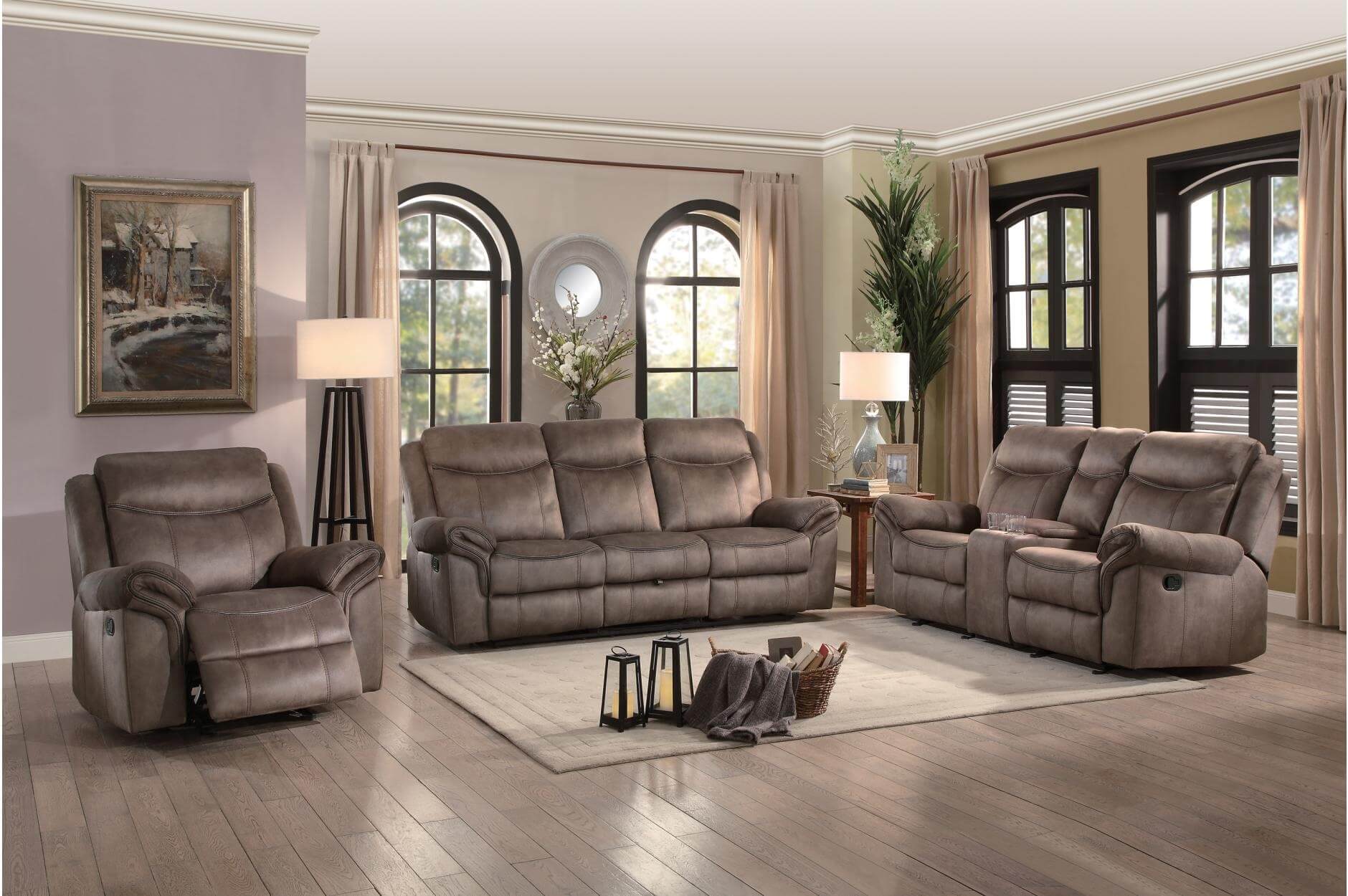 Aram Fabric Living Room Set - Thumbnail 2