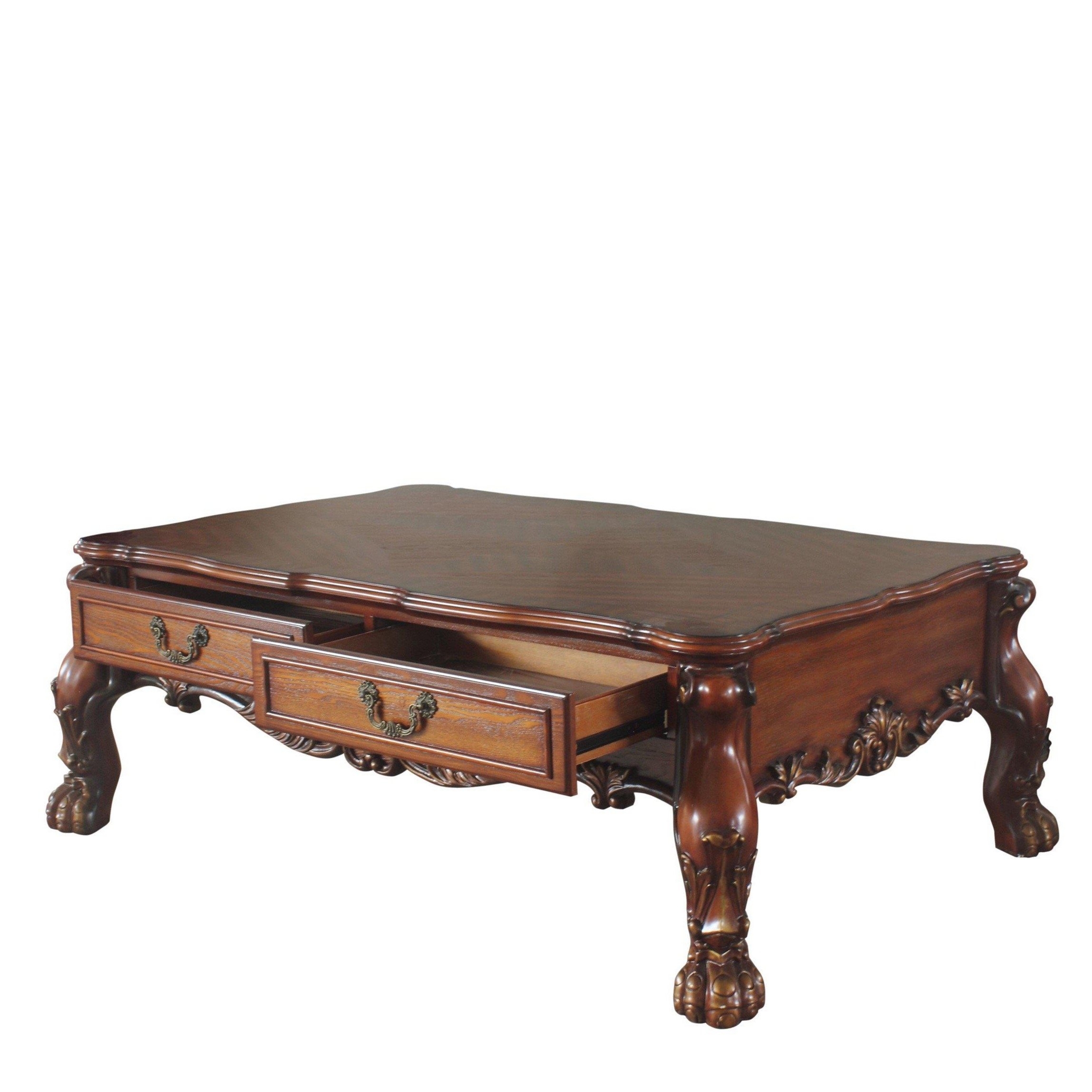 Dresden Wood Coffee Table w/2 Drawers
