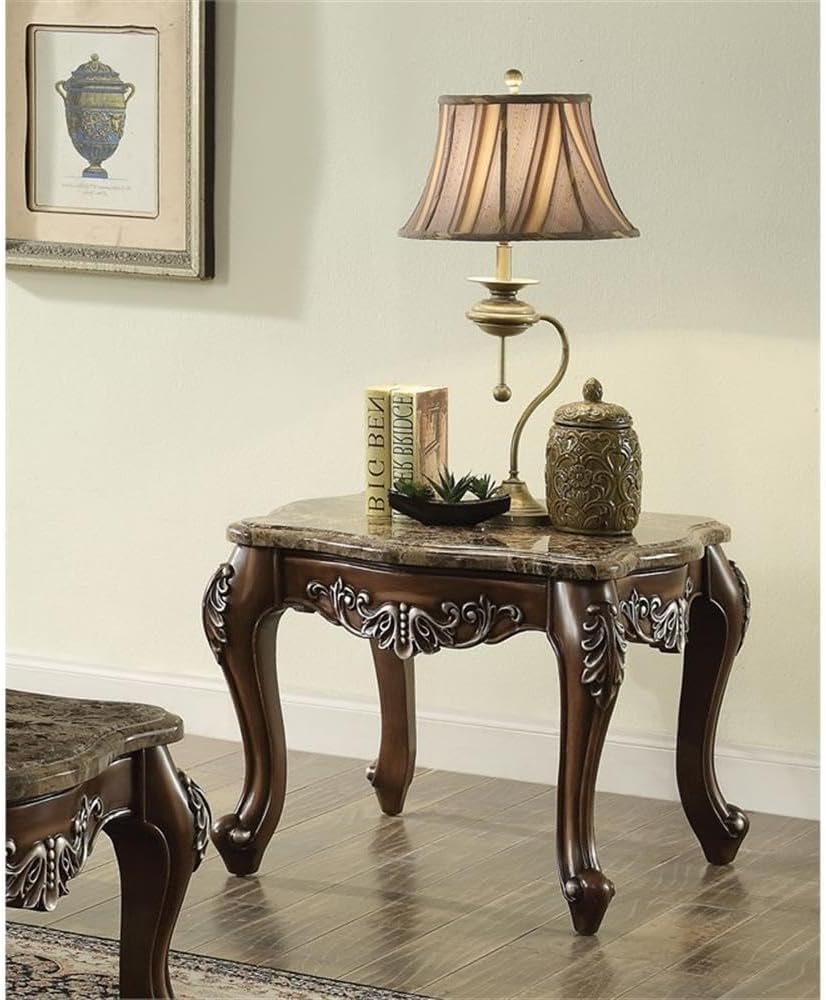 Latisha Marble Top End Table