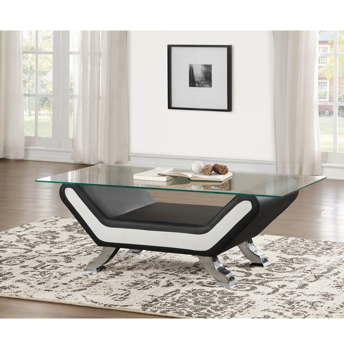 Veloce Glass Coffee Table by Homelegance