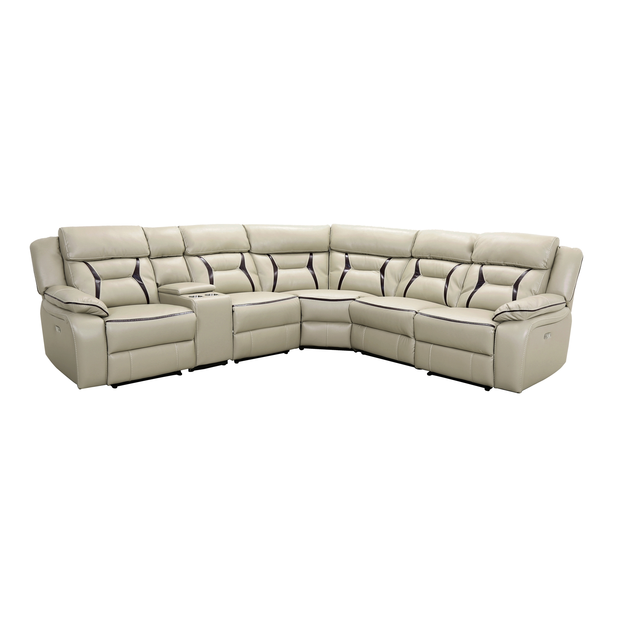 Amite Leather Gel Match Power Reclining Sectional
