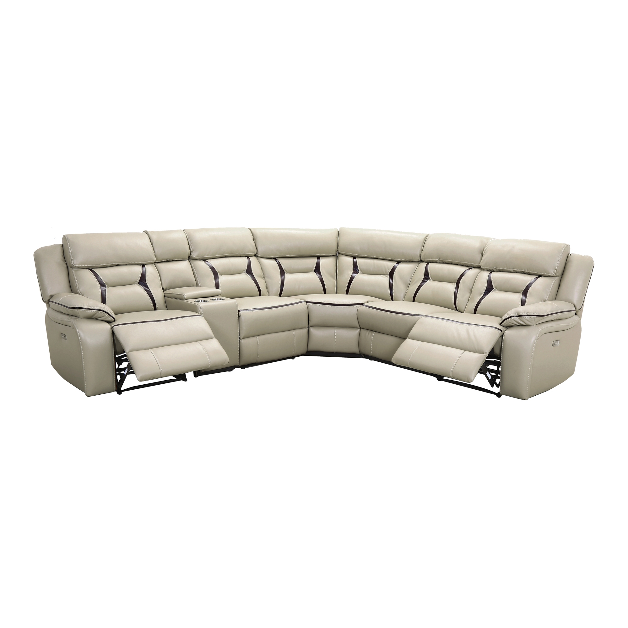 Amite Leather Gel Match Power Reclining Sectional