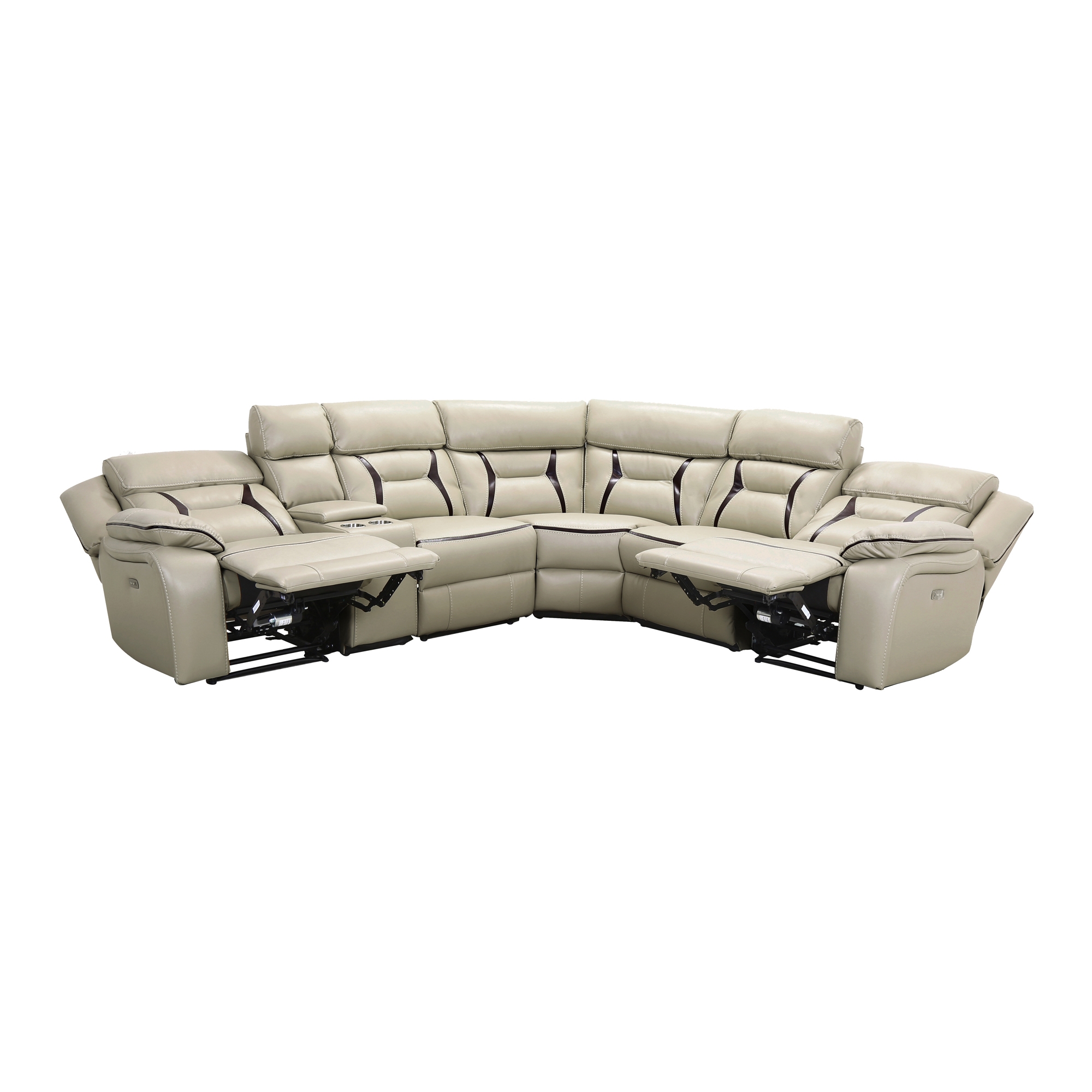 Amite Leather Gel Match Power Reclining Sectional