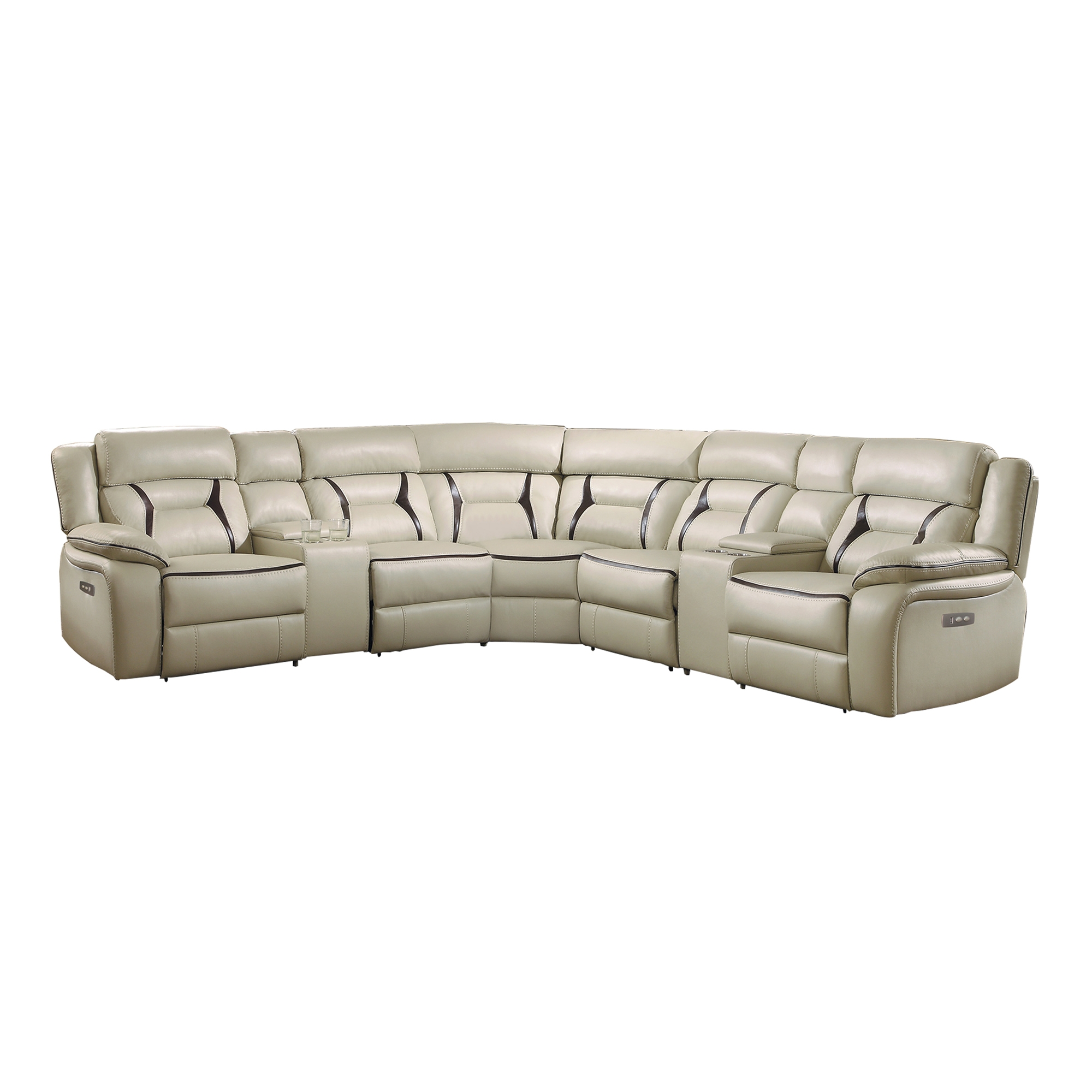 Amite Leather Gel Match Power Reclining Sectional