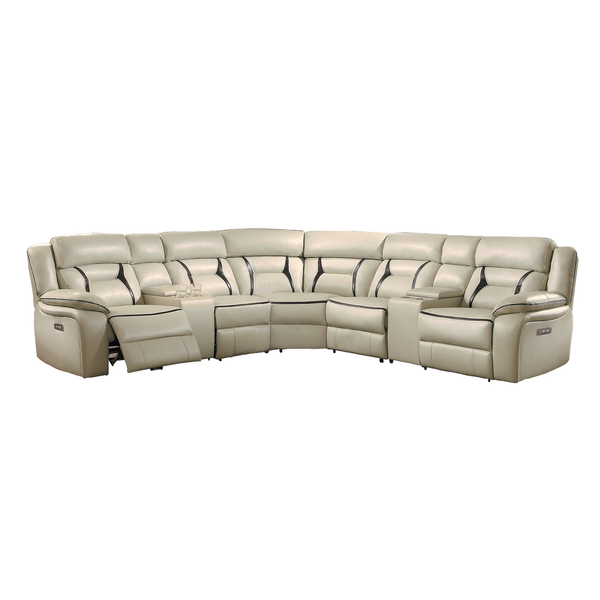 Amite Leather Gel Match Power Reclining Sectional