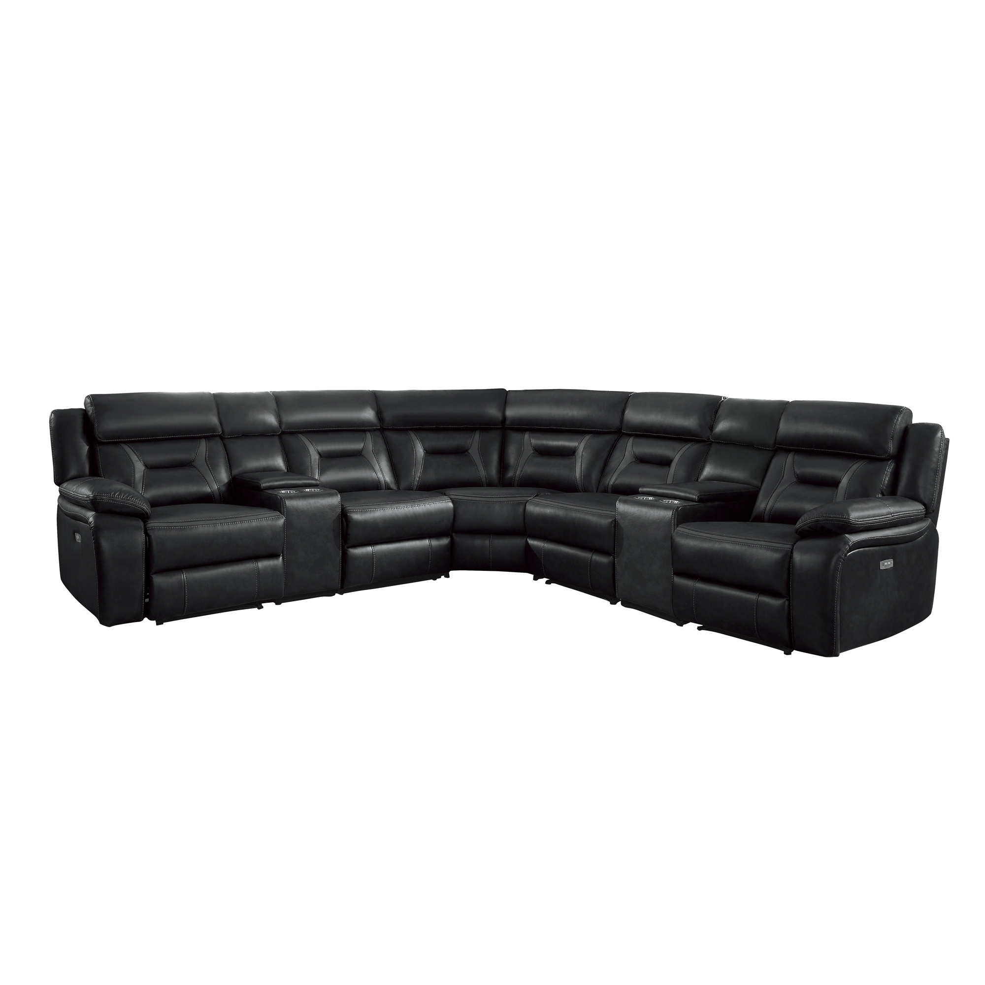 Amite Leather Gel Match Power Reclining Sectional