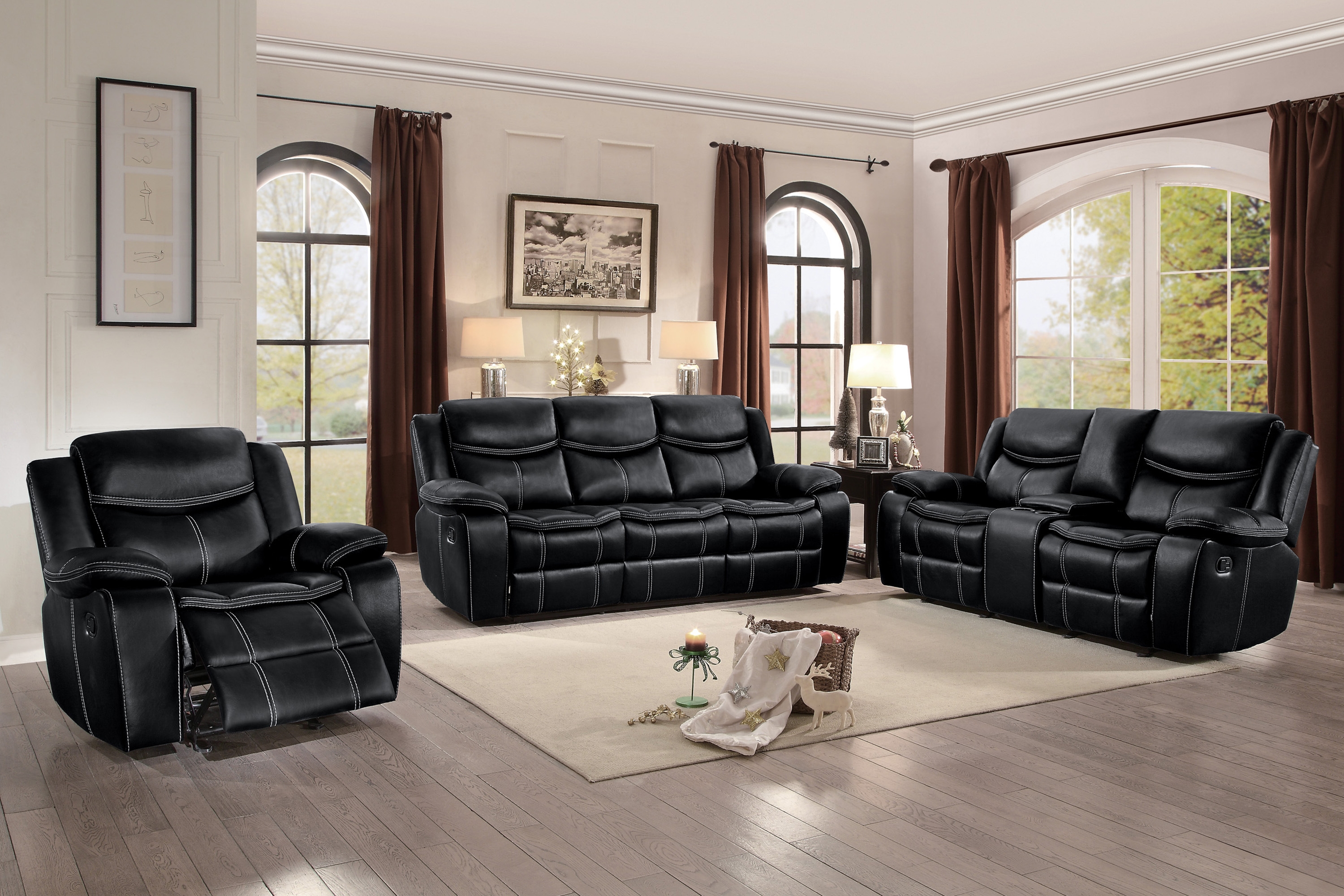 Bastrop Leather Gel Match Living Room Set - Thumbnail 2