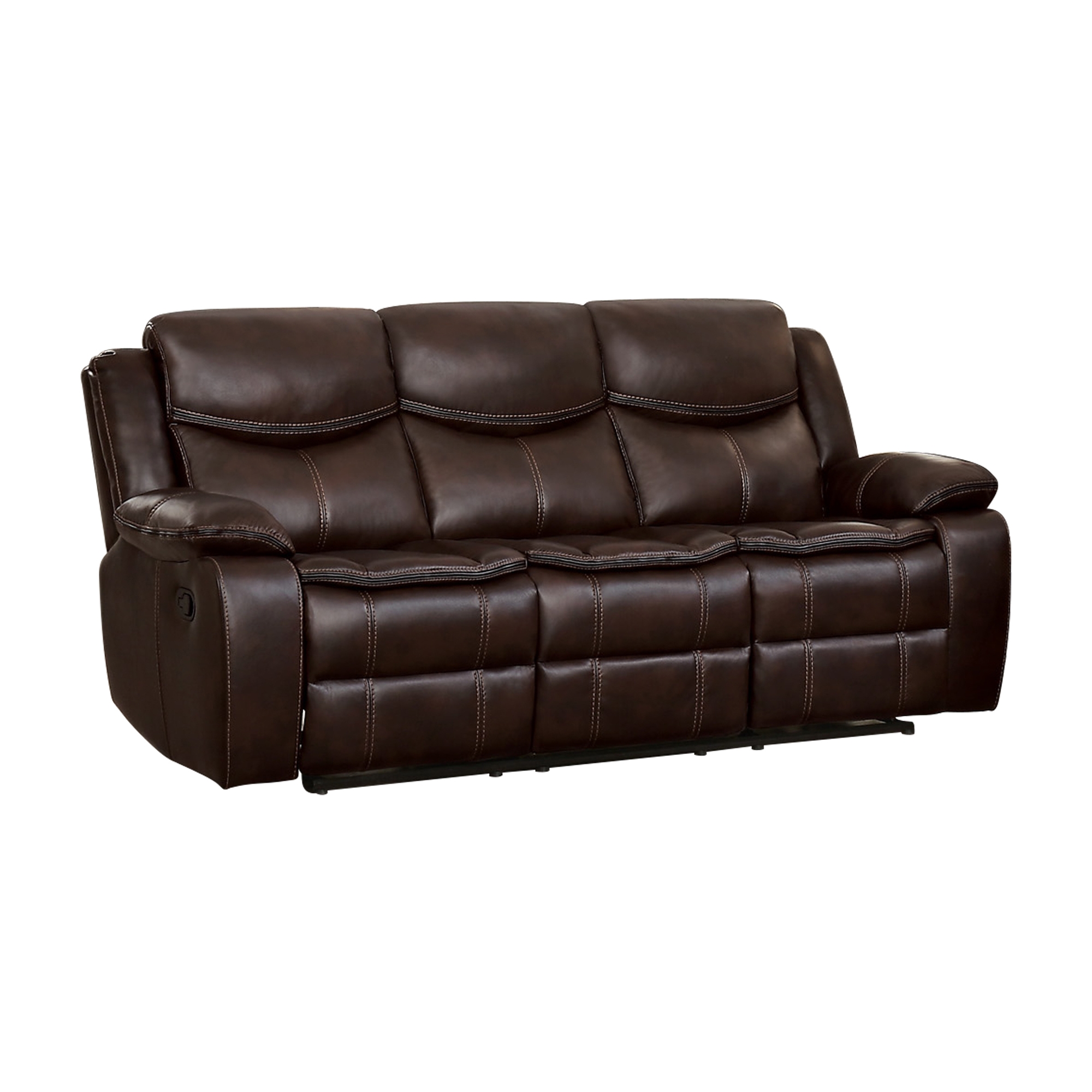 Bastrop Leather Gel Match Double Reclining Sofa