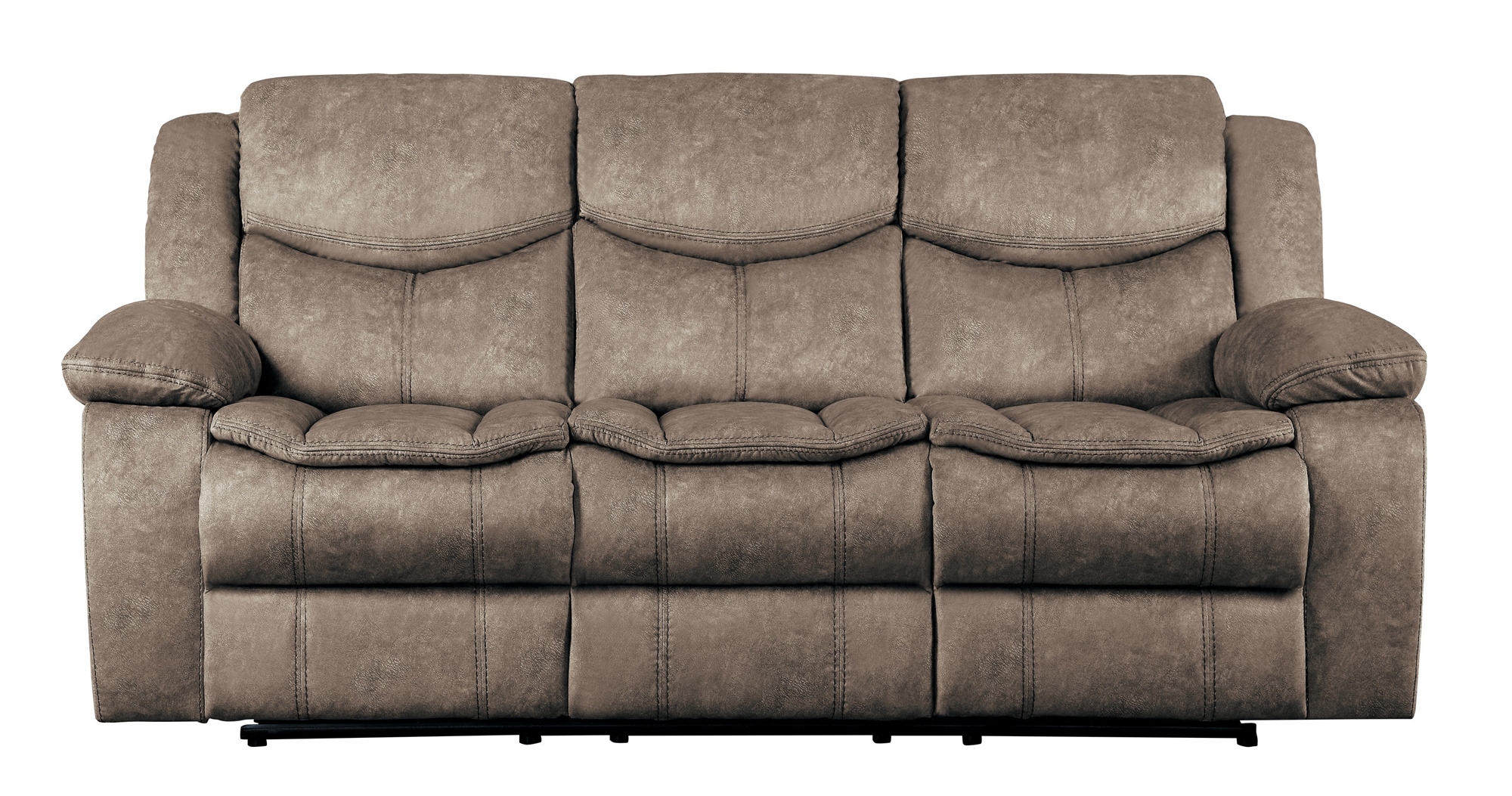 Bastrop Leather Gel Match Double Reclining Sofa - Thumbnail 3