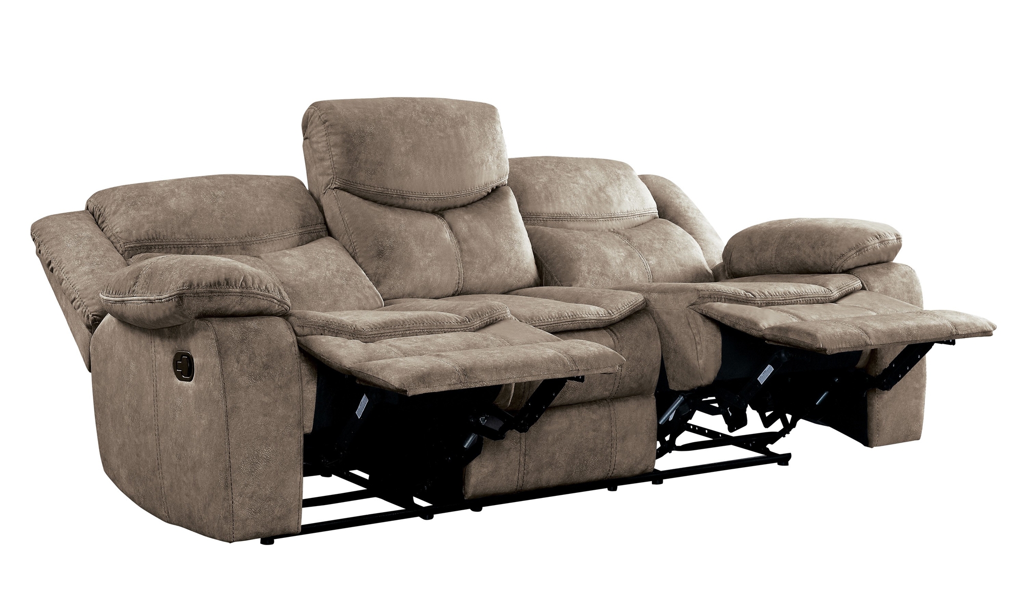 Bastrop Fabric Double Reclining Sofa