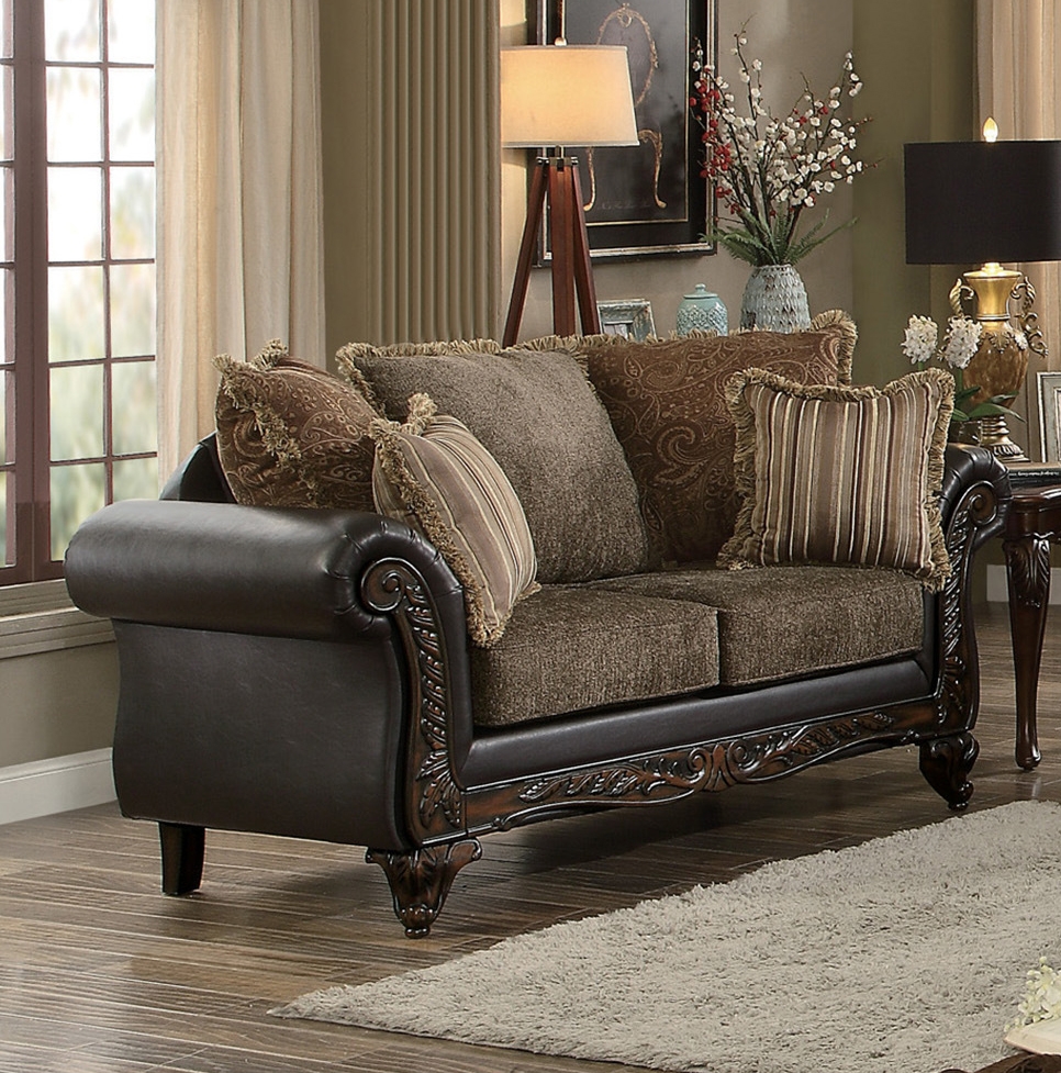 Thibodaux Chenille Fabric/Bi-Cast Vinyl Loveseat