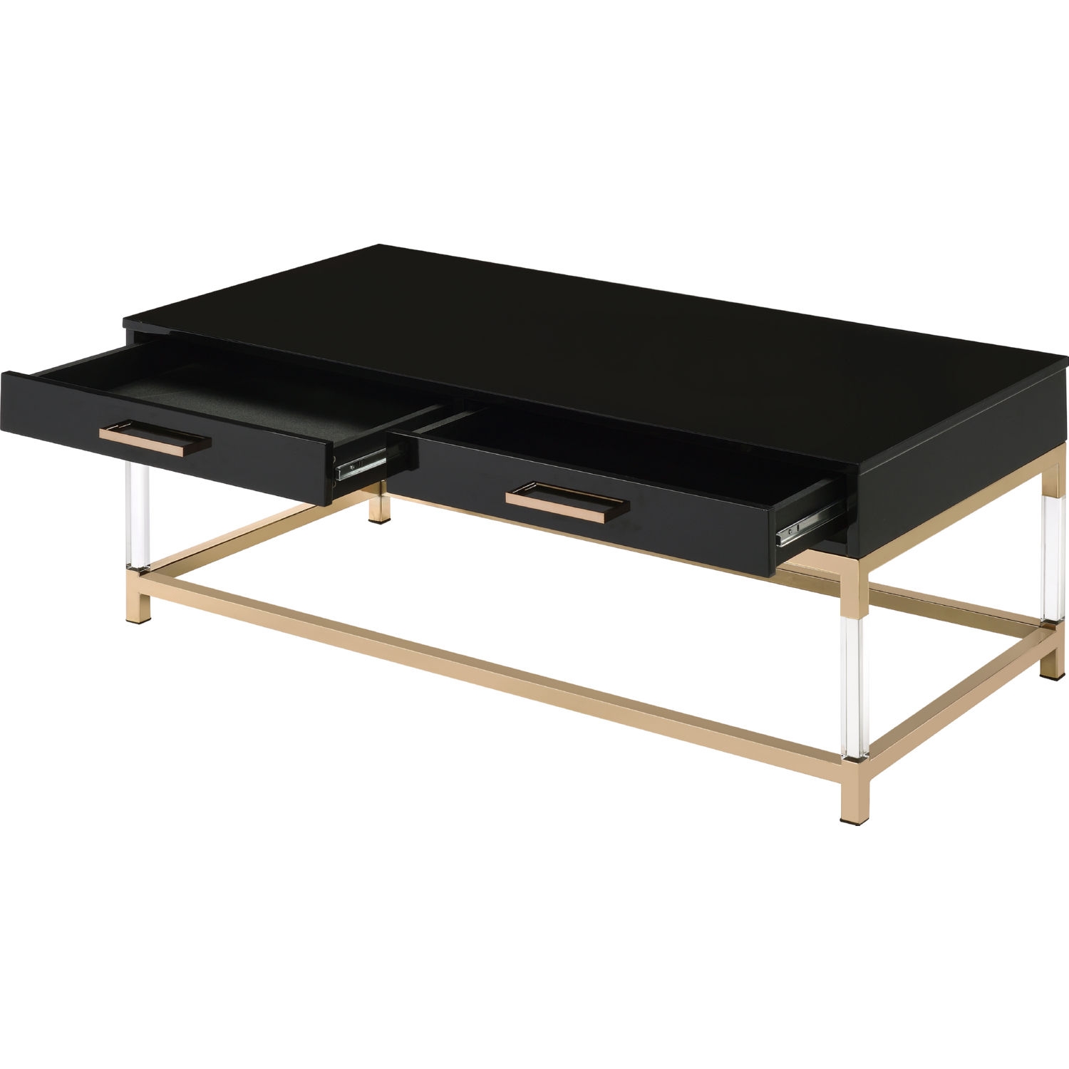 Adiel Metal Storage Coffee Table w/2 Drawers
