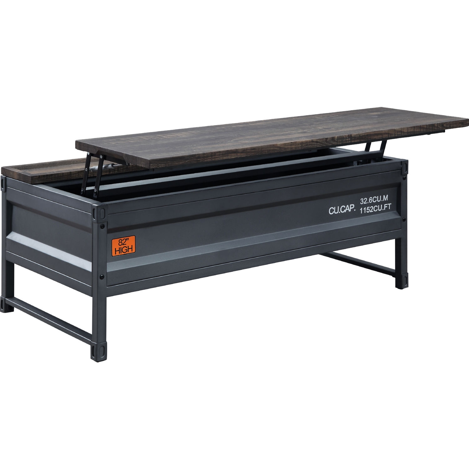 Cargo Wood/Metal Rectangualr Lift-Top Coffee Table
