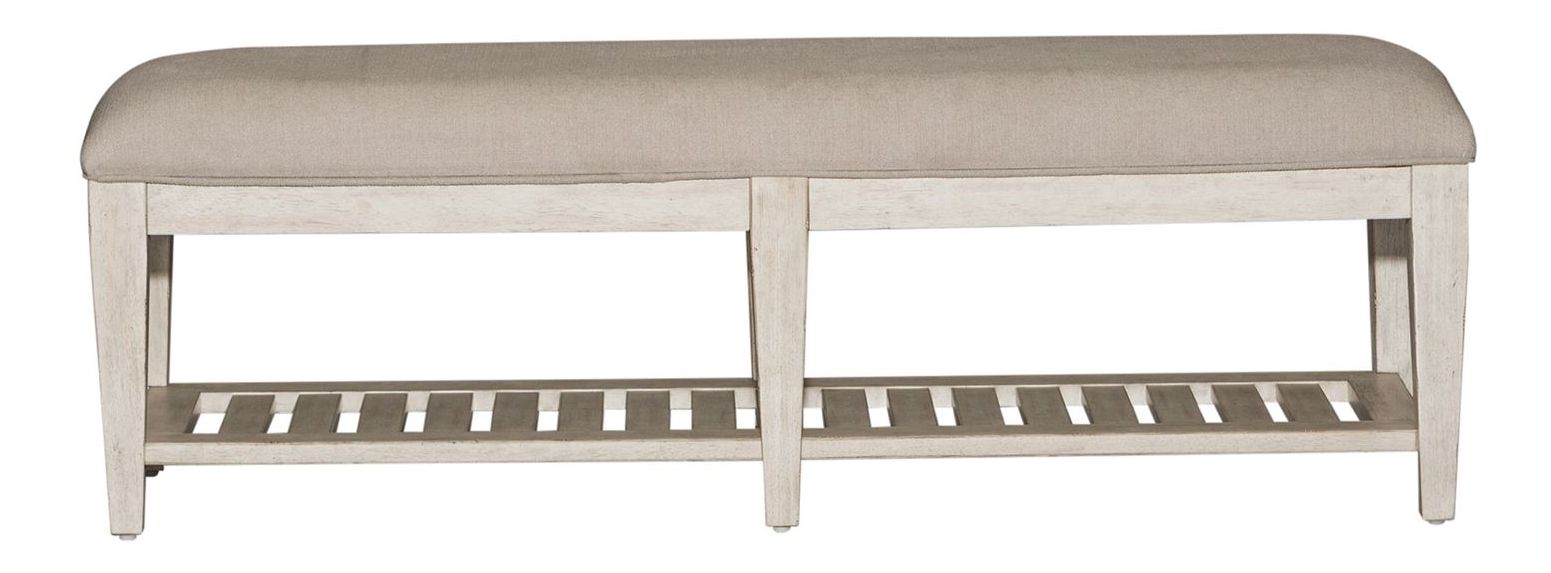 Heartland Linen Chenille/Wood Bed Bench