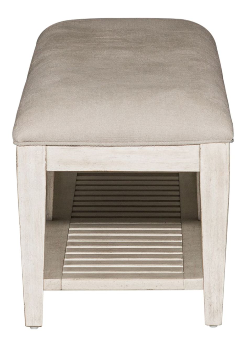 Heartland Linen Chenille/Wood Bed Bench