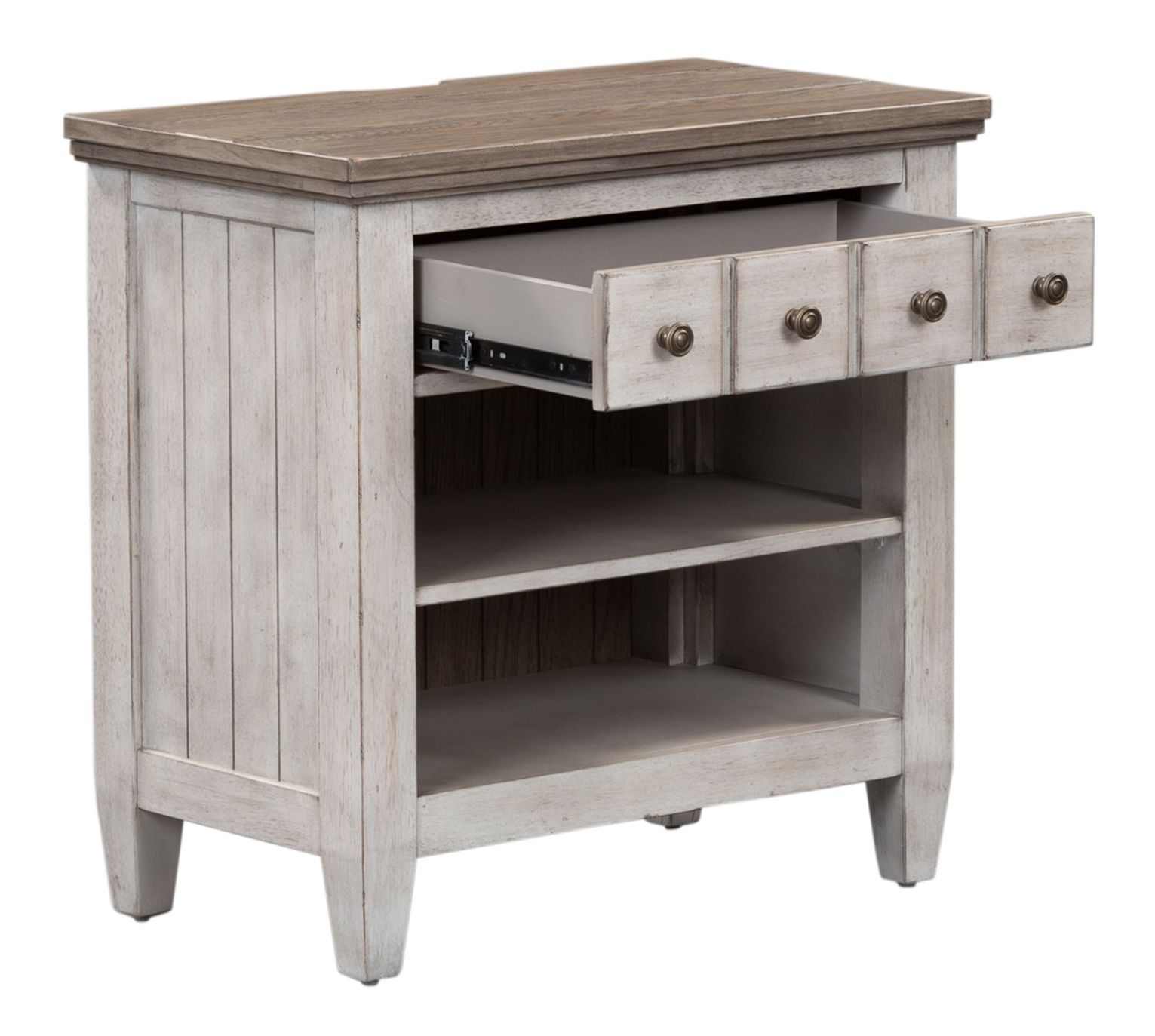 Heartland Wood 1-Drawer Night Stand w/Charging Station