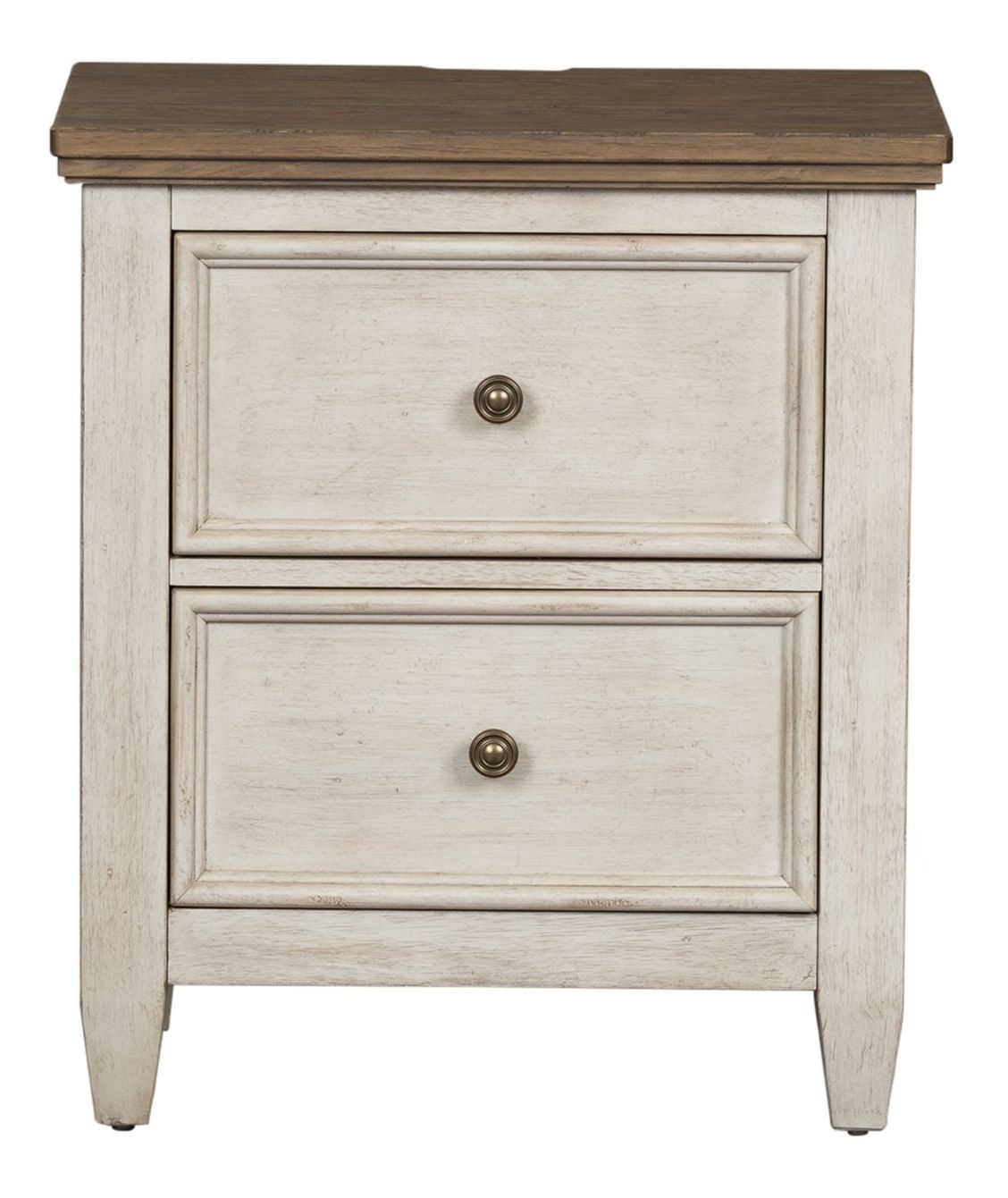 Heartland Wood 2-Drawer Night Stand w/Charging Station