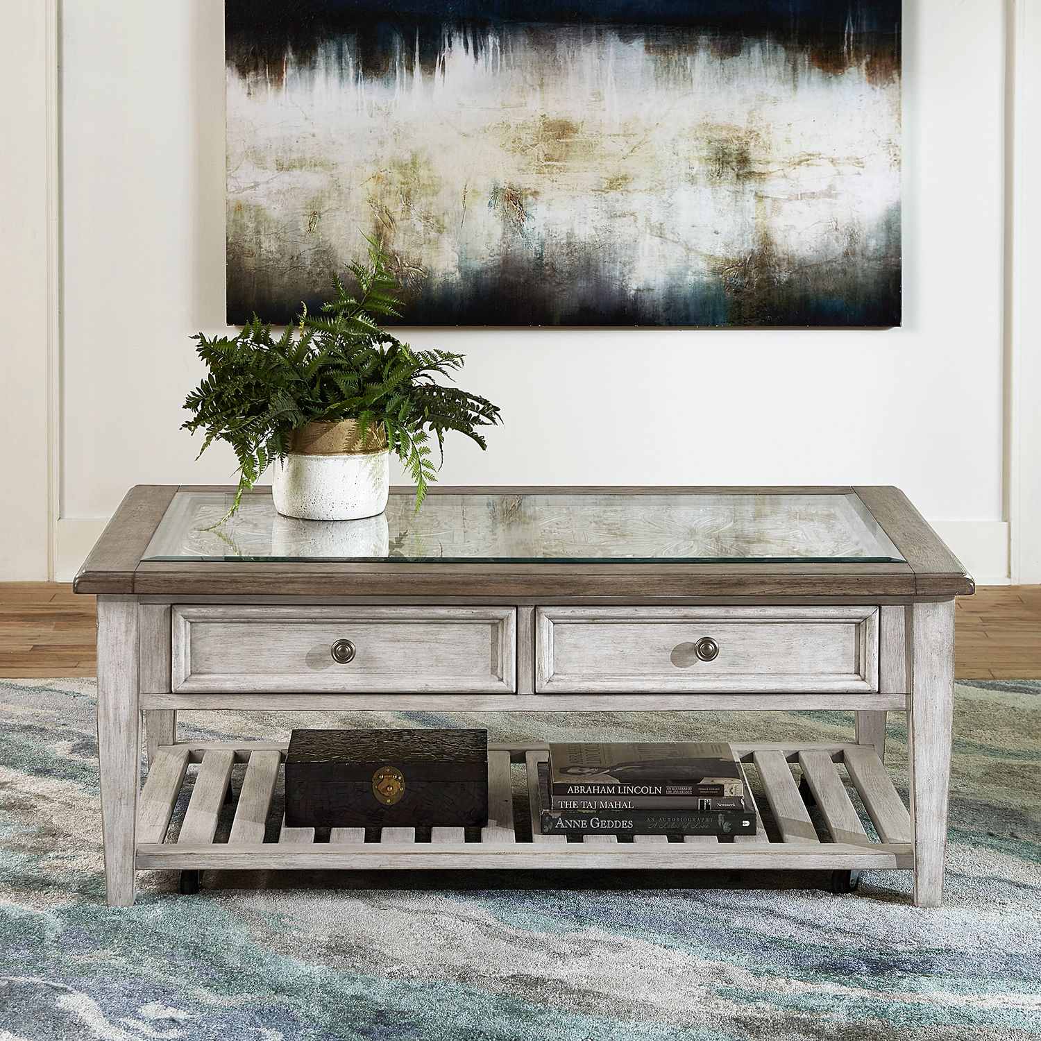 Heartland Round Coffee Table Set | Vintage Farmhouse Style