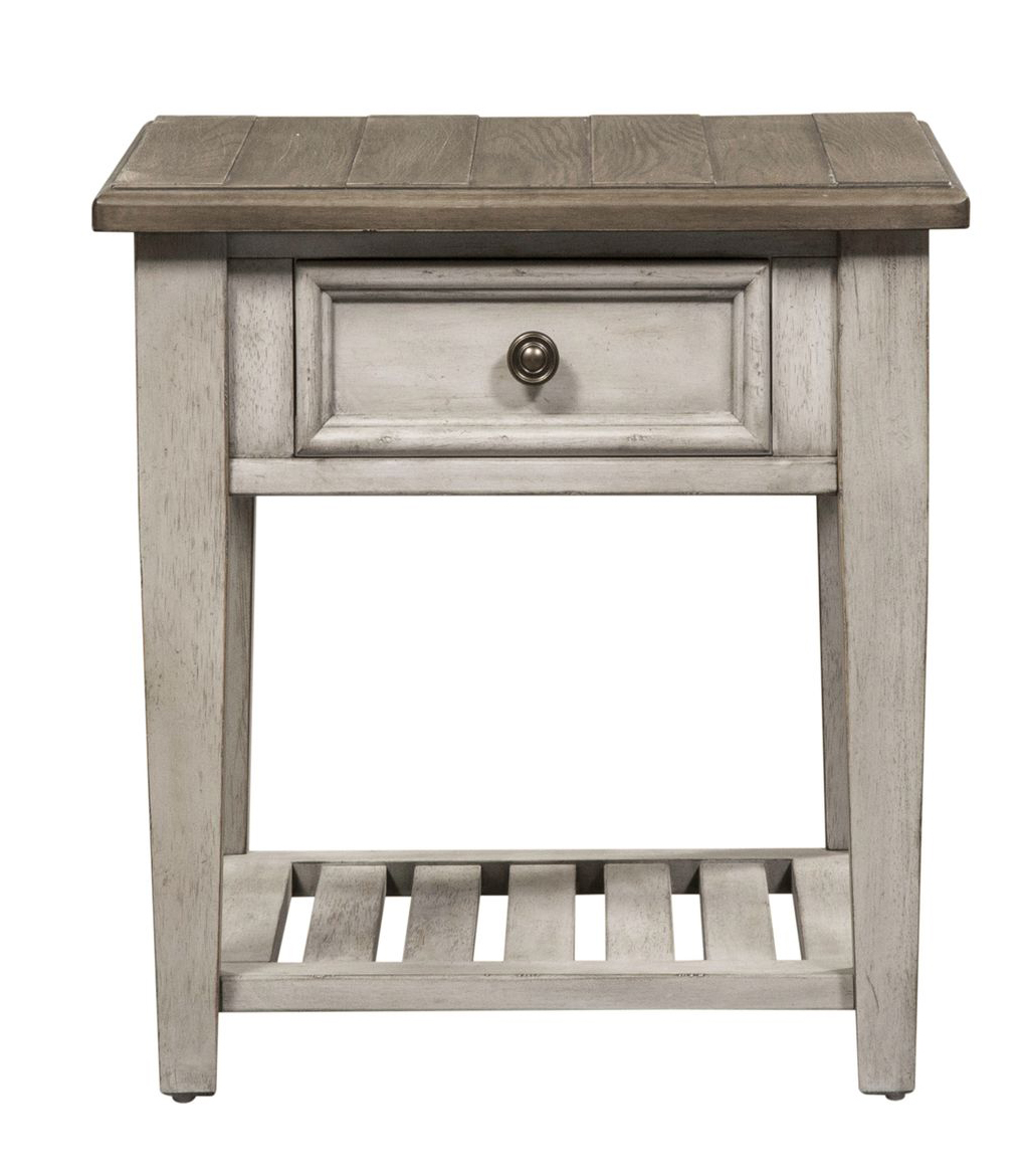 Heartland Rectangular Wood 1-Drawer End Table