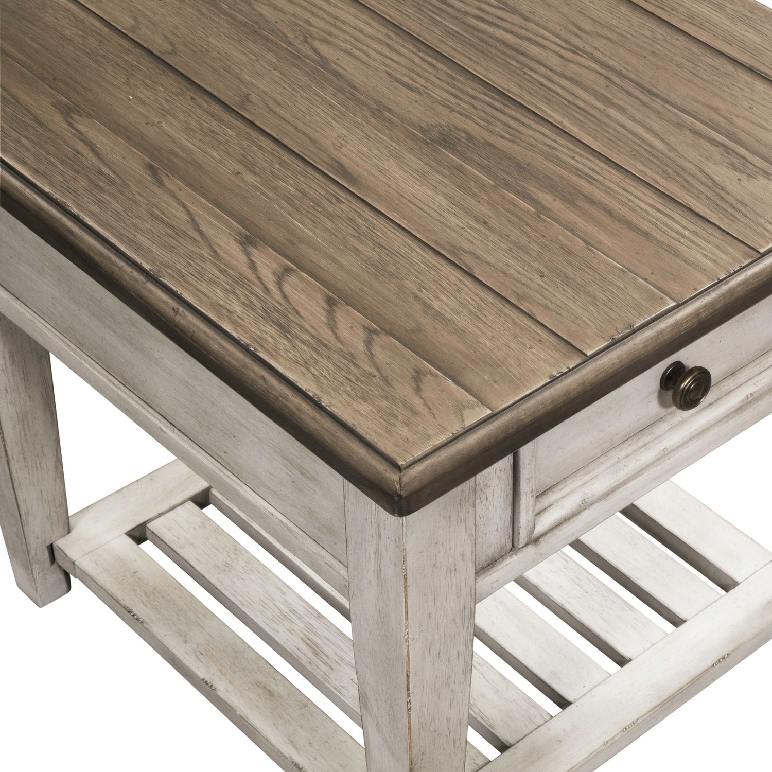 Heartland Rectangular Wood 1-Drawer End Table