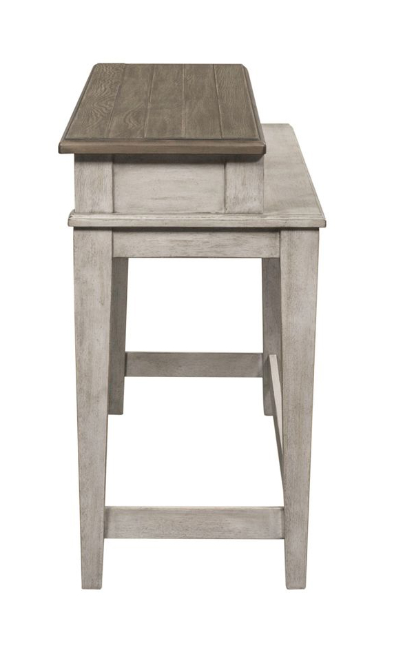 Heartland Rectangular Wood Console Bar Table w/Charging Station