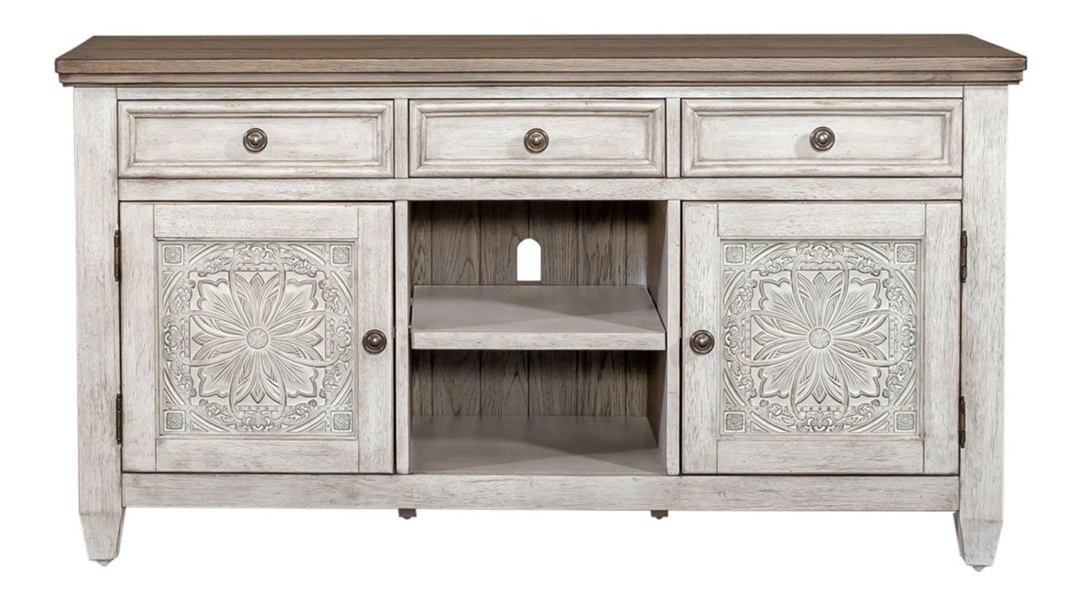Heartland Round Coffee Table Set | Vintage Farmhouse Style