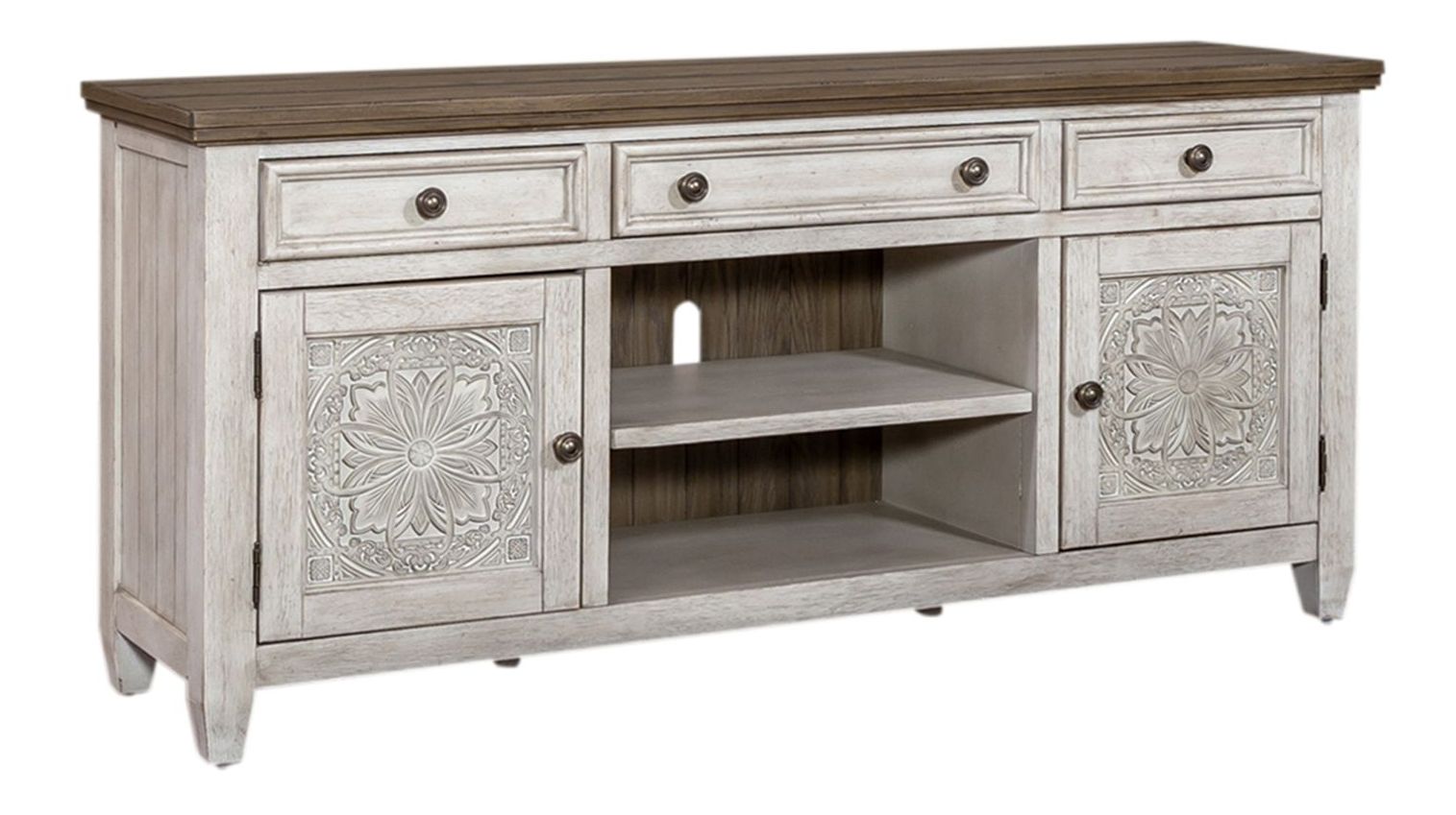 Heartland Farmhouse 3-Piece Cocktail Table Set | Antique White