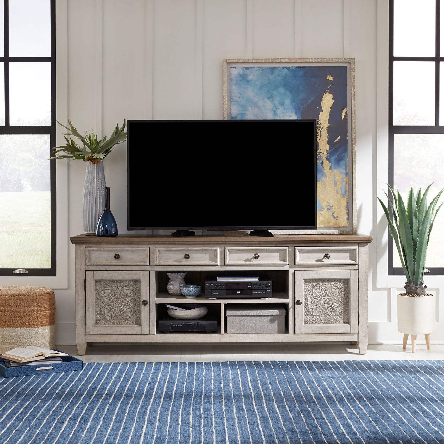 Heartland Round Coffee Table Set | Vintage Farmhouse Style