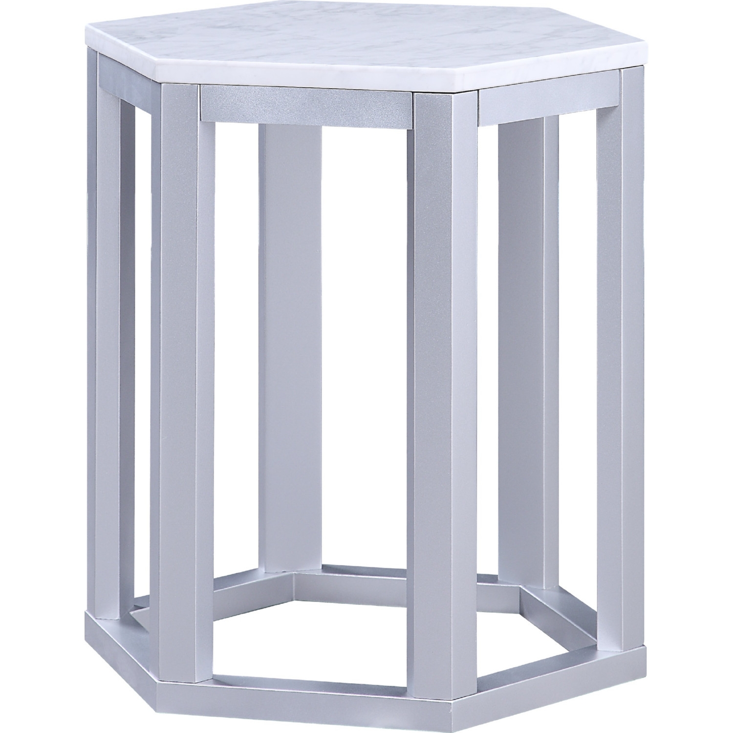 Reon Marble/Wood Hexagon End Table