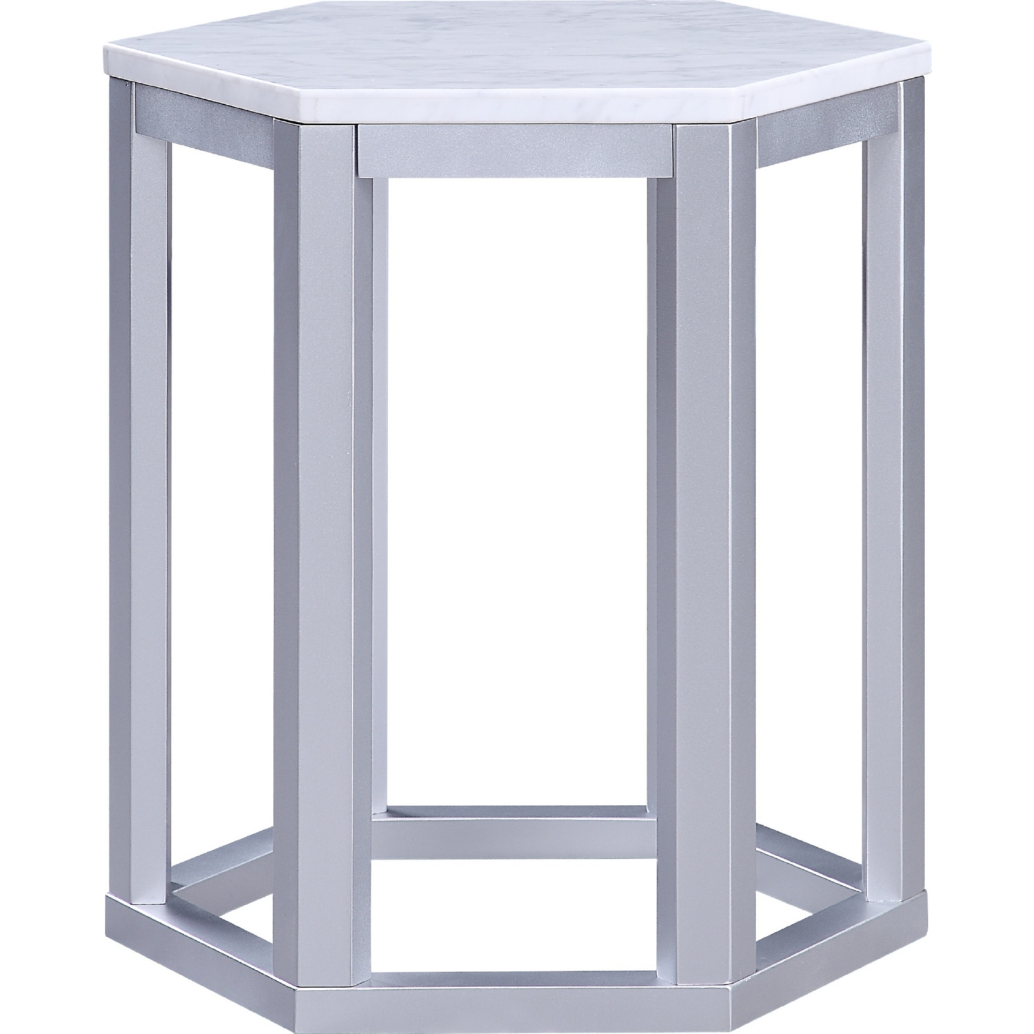 Reon Marble/Wood Hexagon End Table