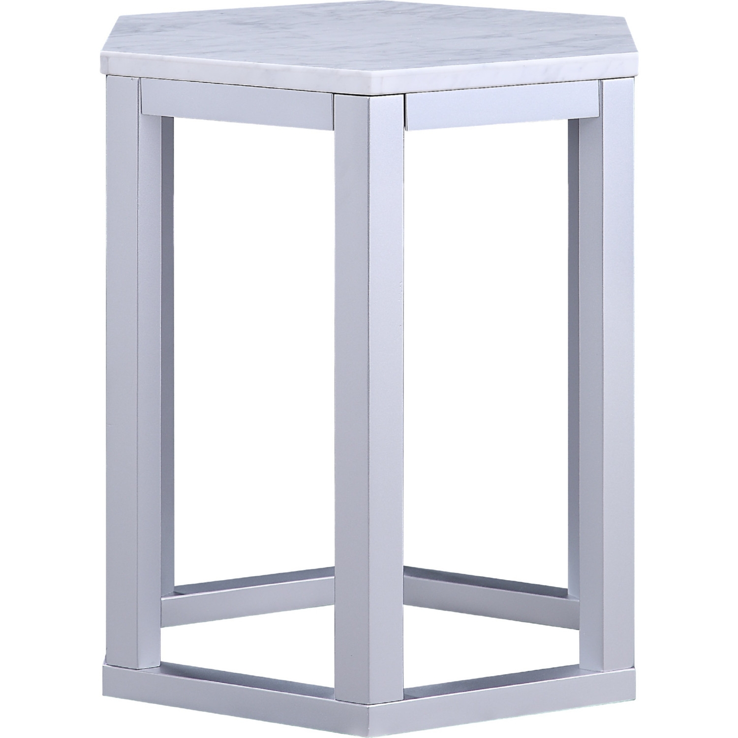 Reon Marble/Wood Hexagon End Table