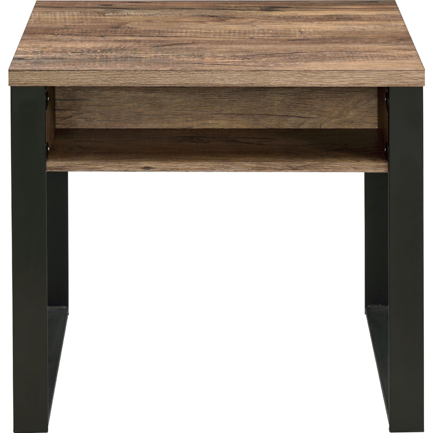 Aflo Wood/Metal Rectangular Storage Coffee Table Set