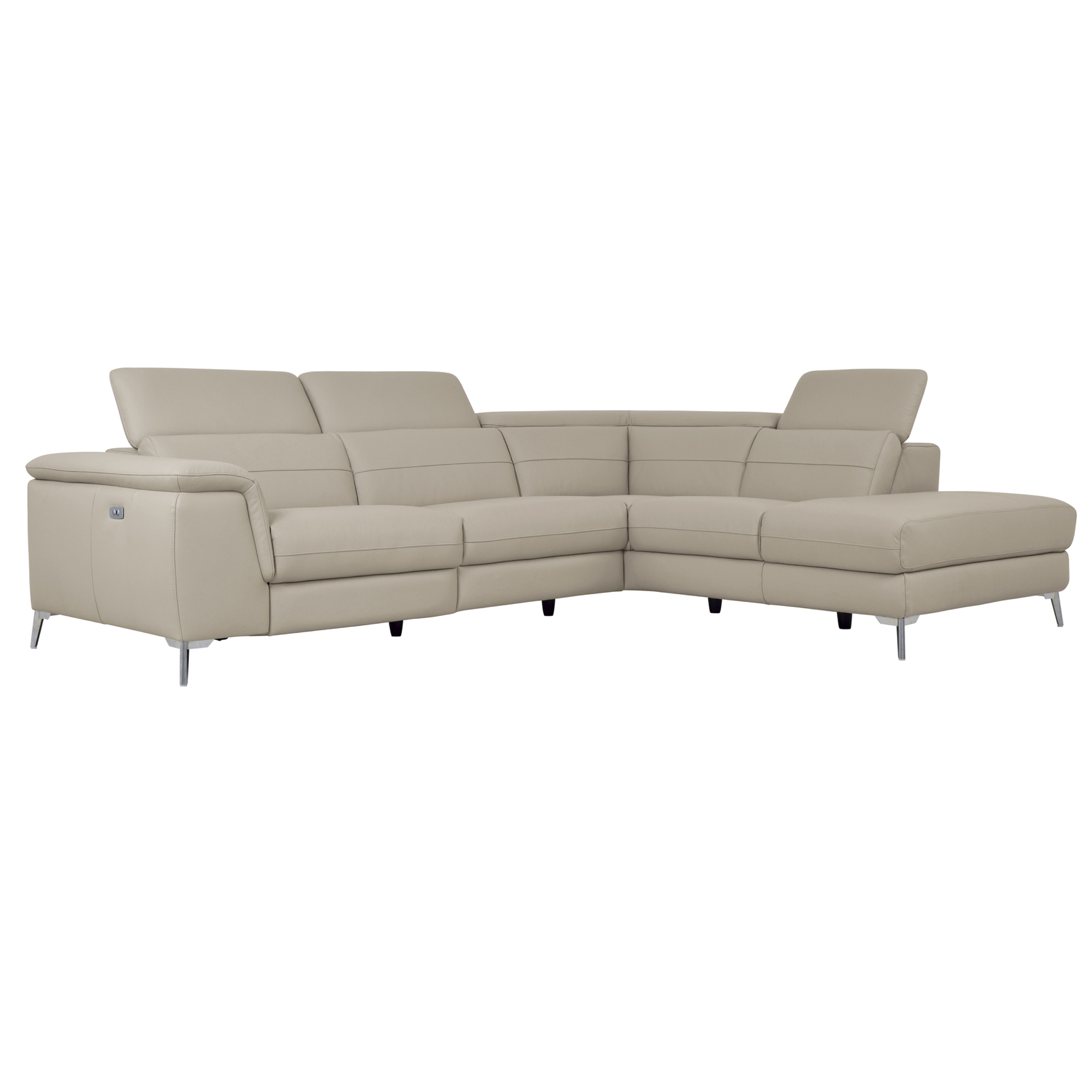 Cinque Leather Power Reclining Sectional