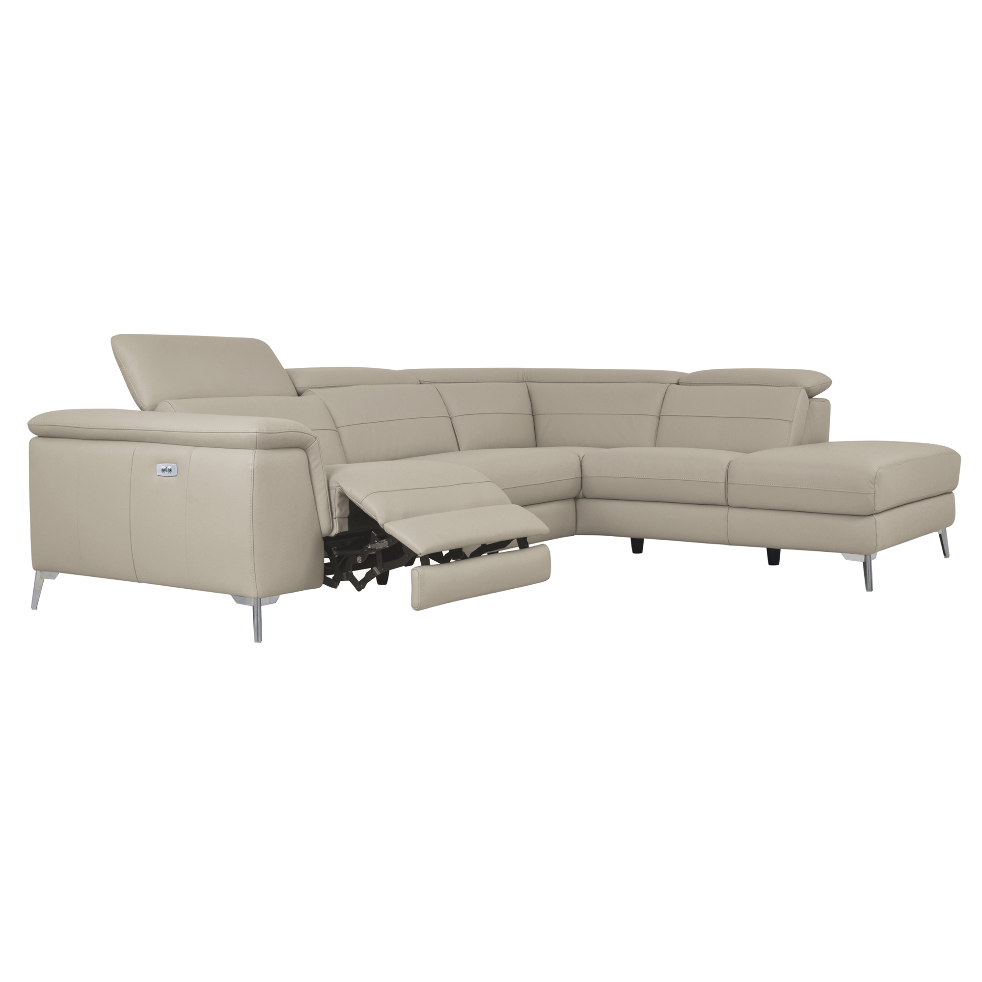 Cinque Leather Power Reclining Sectional
