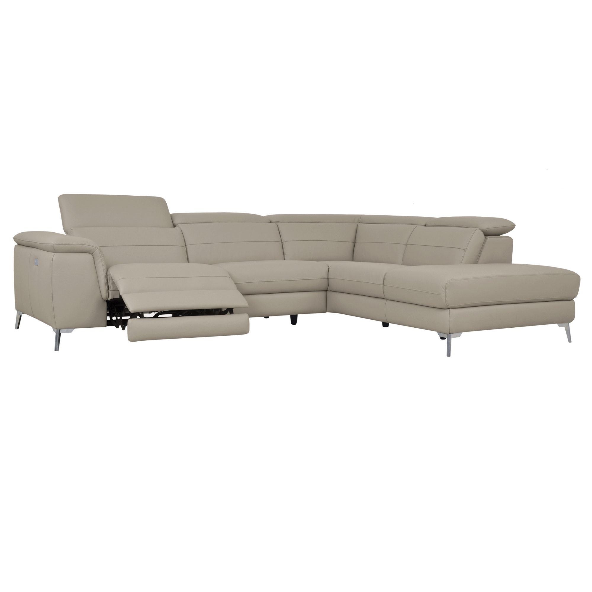 Cinque Leather Power Reclining Sectional