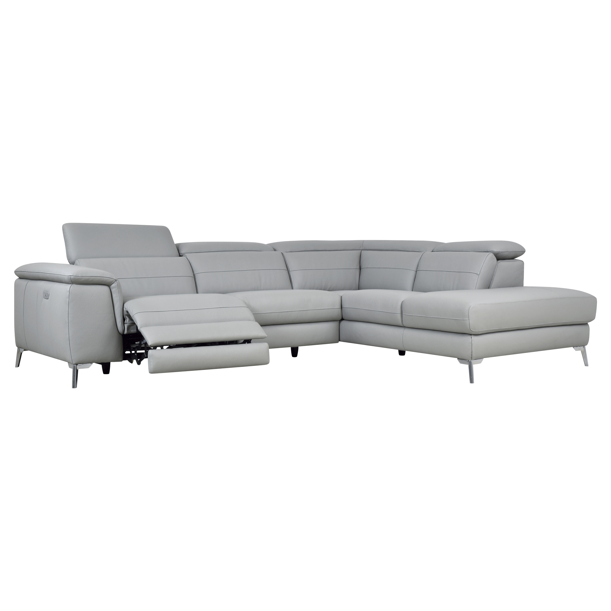 Cinque Leather Power Reclining Sectional