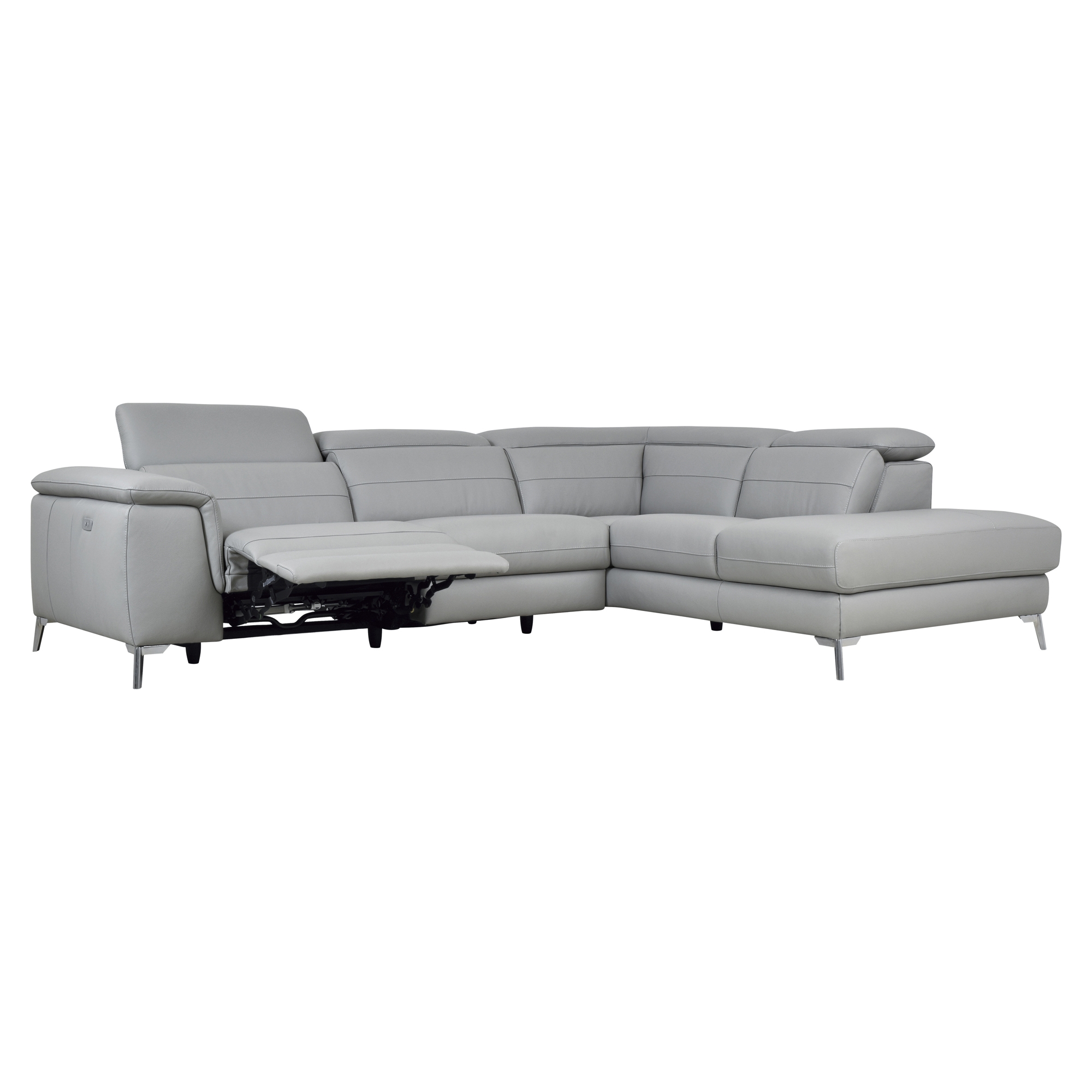Cinque Leather Power Reclining Sectional