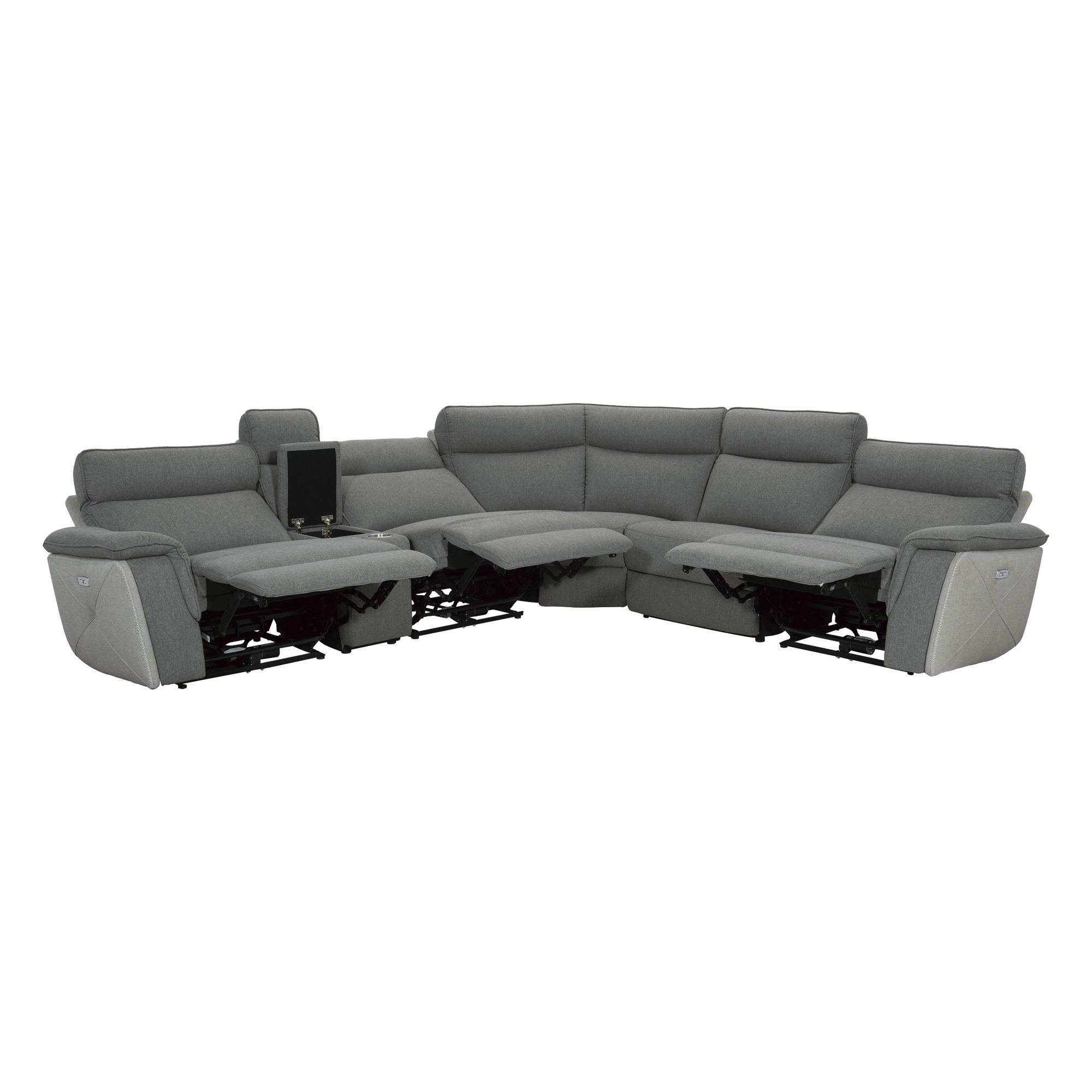 Maroni Fabric Power Reclining Sectional